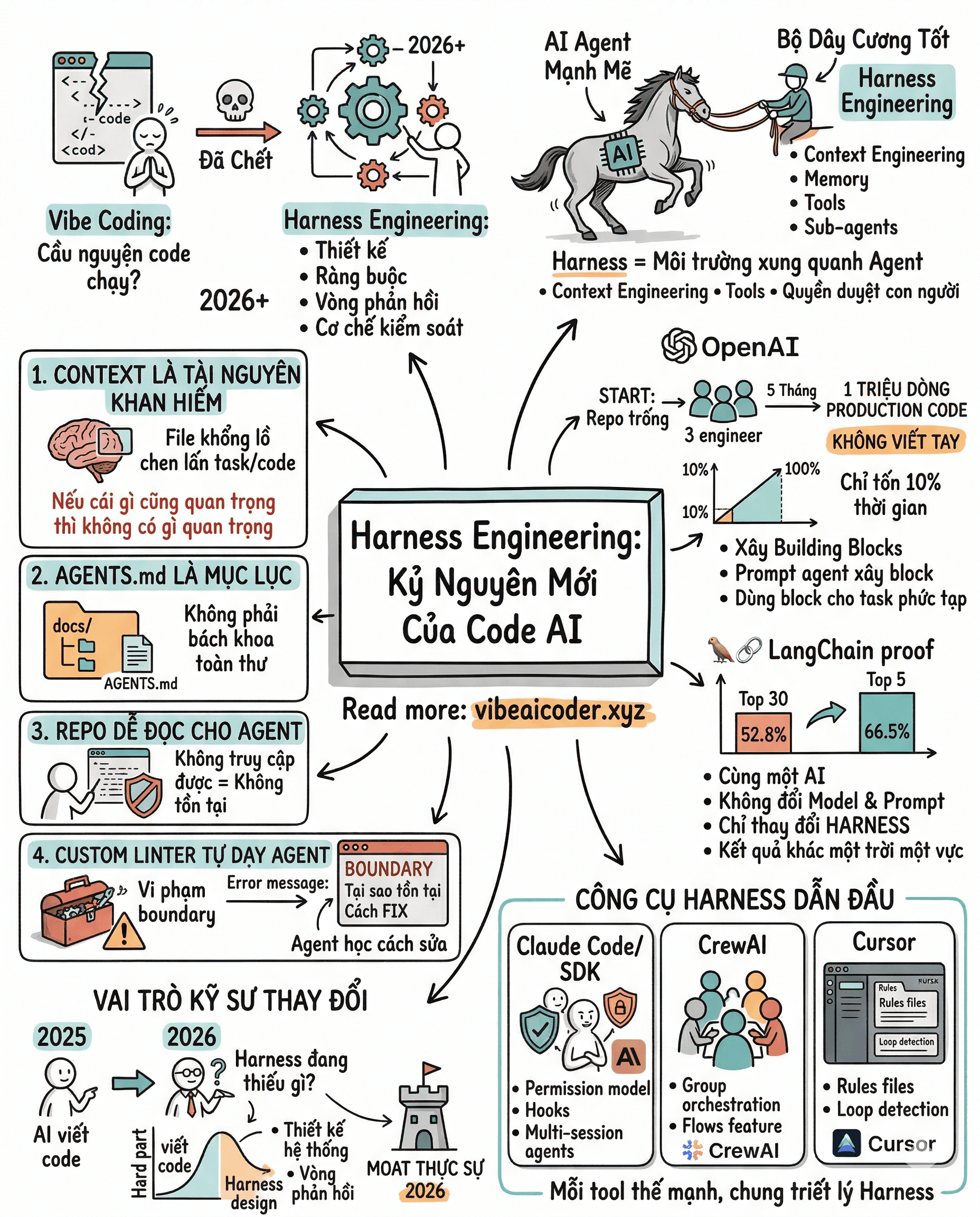🔧 Harness Engineering: Vibe Coding Đã Chết, Kỷ Nguyên Mới Bắt Đầu