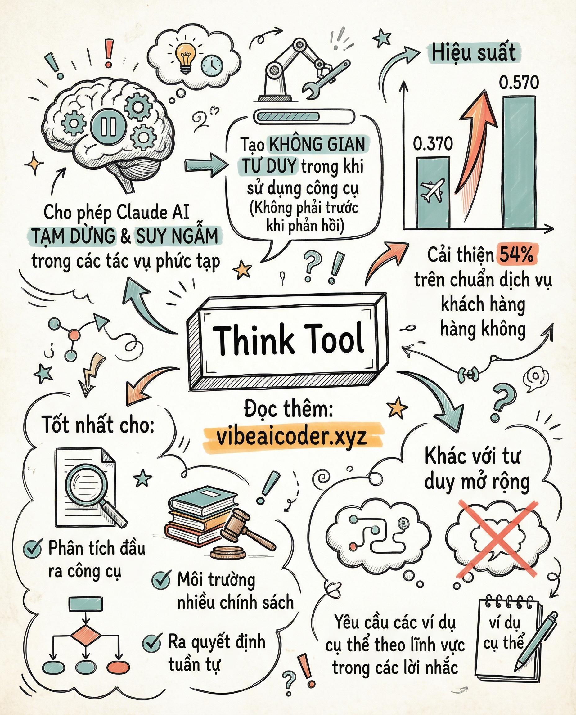 💭 Think Tool: Cho Claude "Dừng Lại Suy Nghĩ" Giữa Chừng, Hiệu Suất Tăng 54%