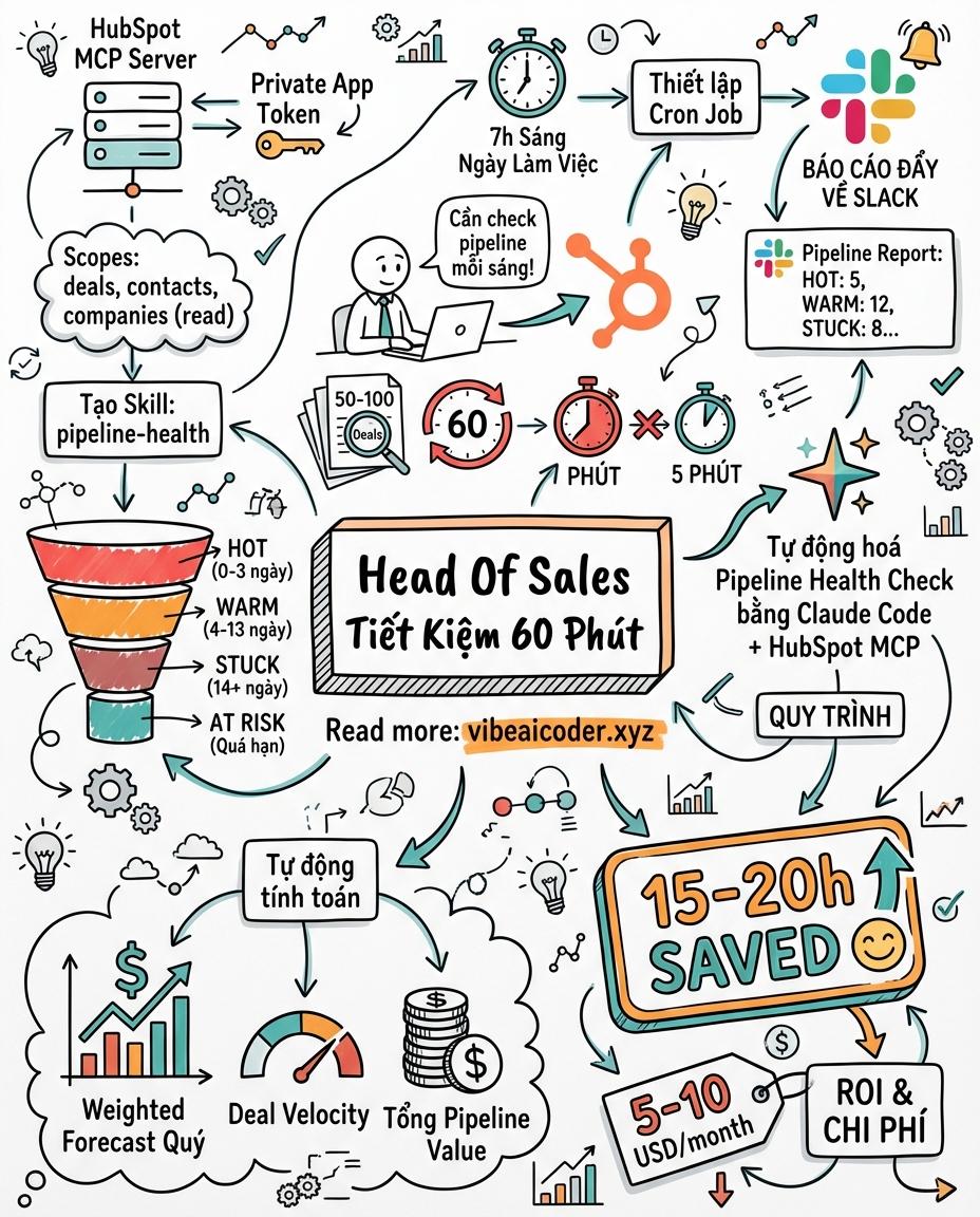 📊 Head Of Sales Tiết Kiệm 60 Phút Mỗi Sáng Với Claude Code Và HubSpot MCP