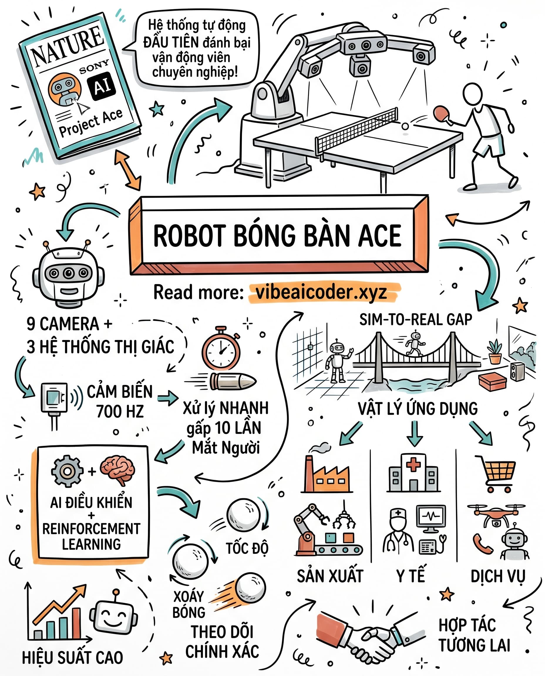 🏓 Sony Project Ace: Robot AI đầu tiên đánh bại tay vợt bóng bàn chuyên nghiệp