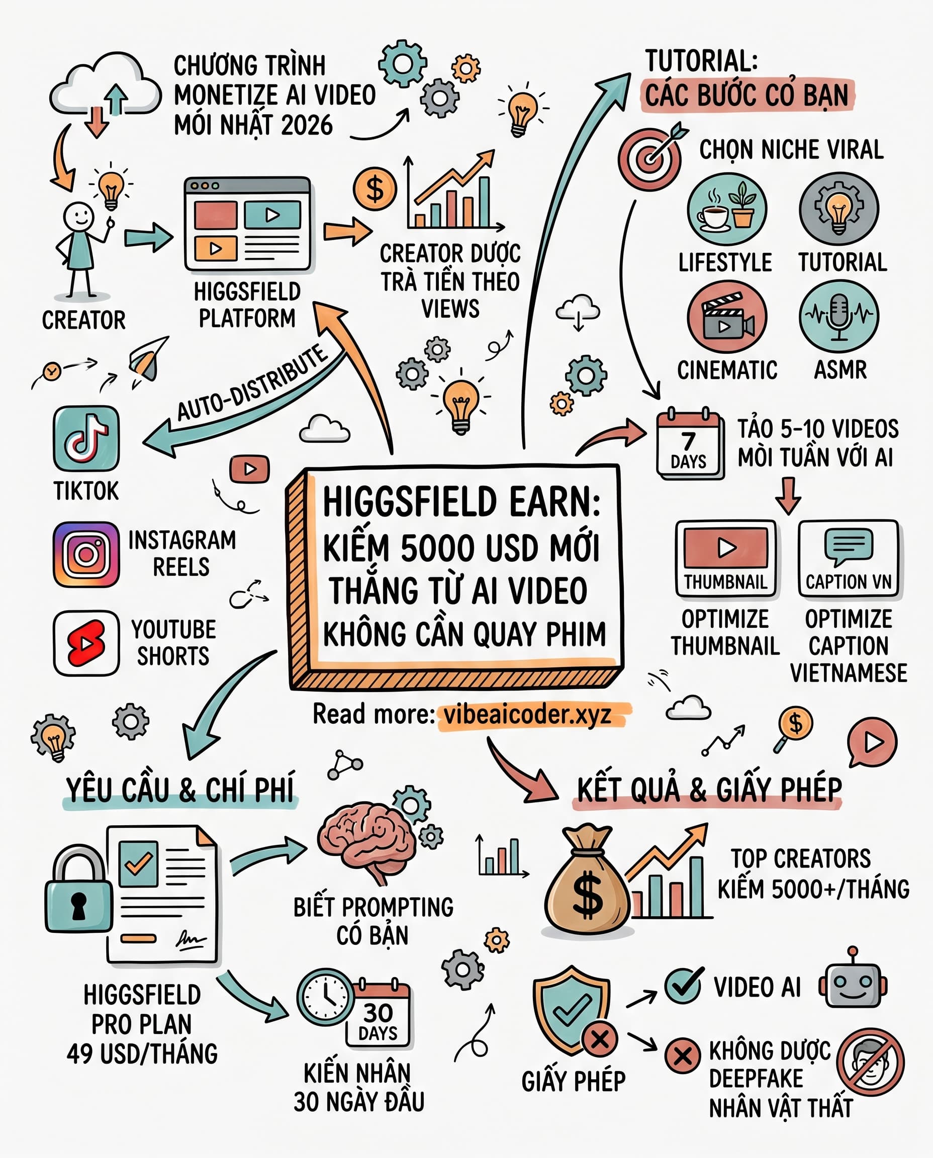 💸 Higgsfield Earn 2026: Cách kiếm 5000 USD mỗi tháng từ video AI cực dễ