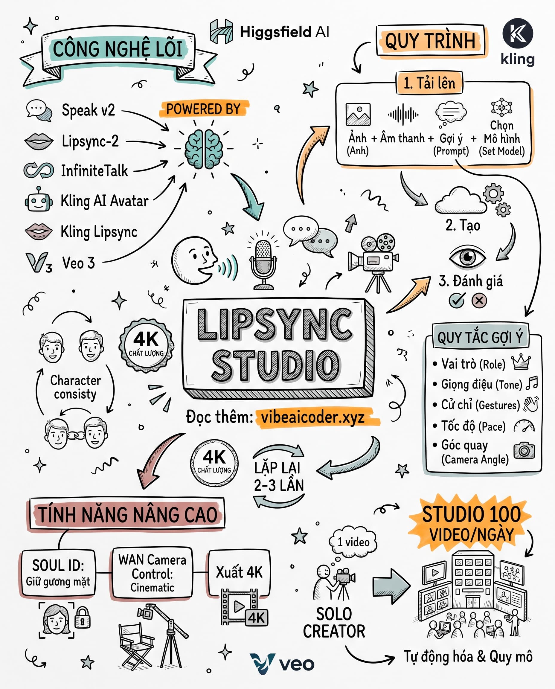 Higgsfield Lipsync Studio 2026: Tutorial Tạo Video Lip-Sync Human-Quality Cho Solo Creator