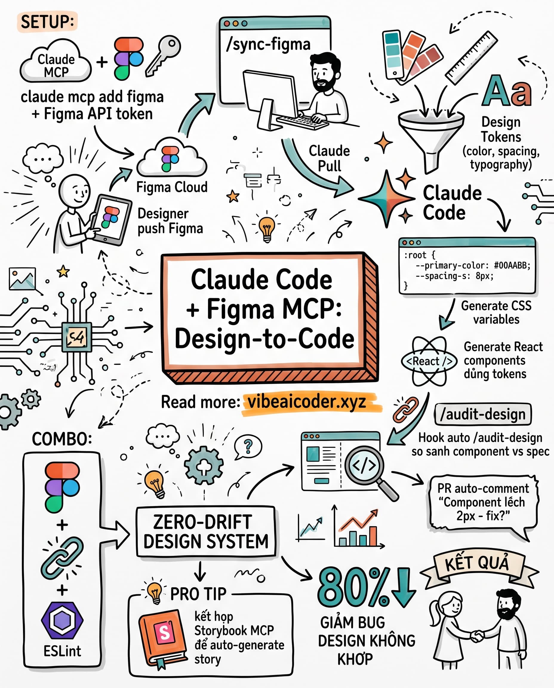 Tutorial: Claude Code + Figma MCP — Pipeline Design-to-Code Tự Động Giữ Chuẩn Design System