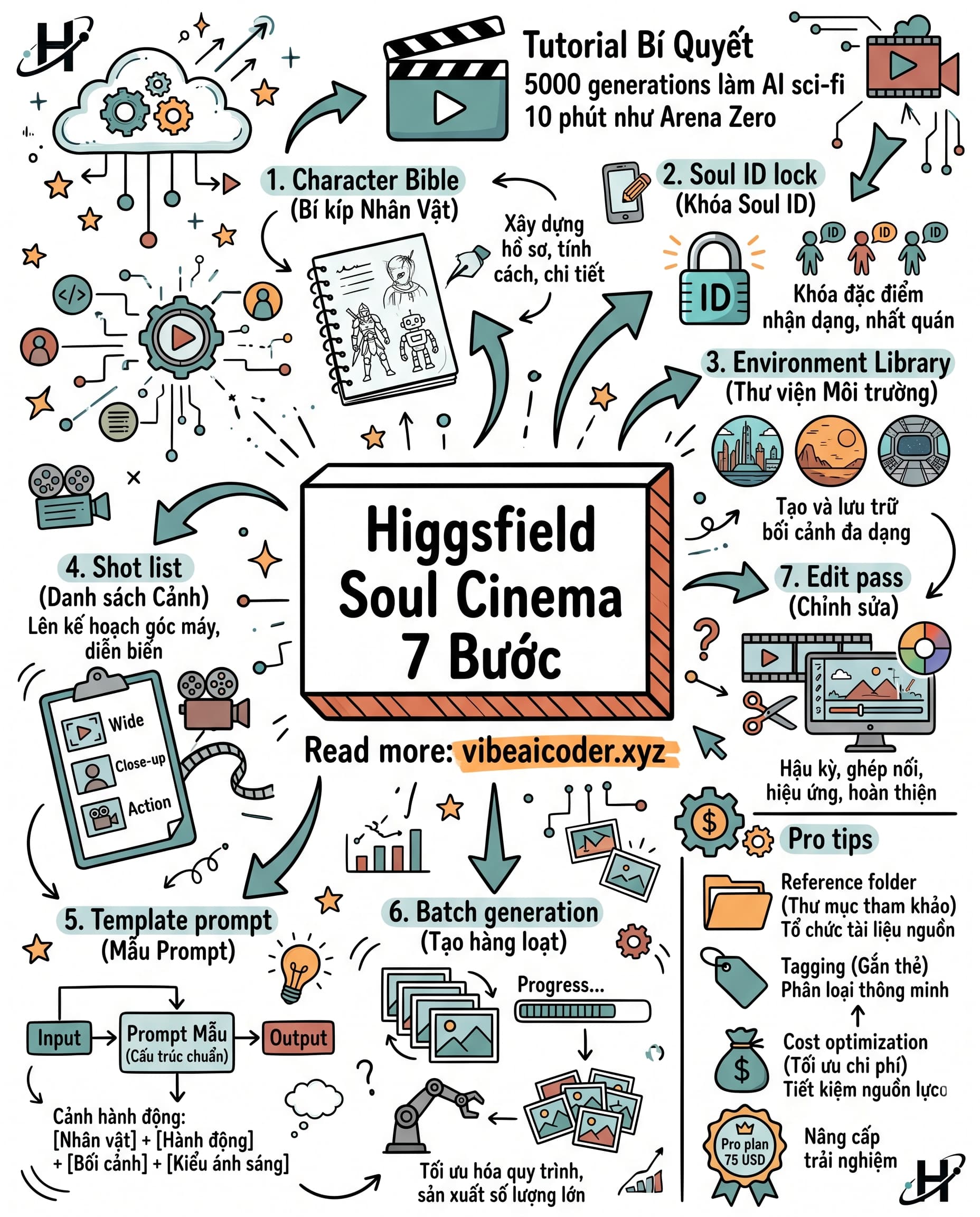 🎥 Higgsfield Soul Cinema tutorial: 7 bước làm AI sci-fi 10 phút chỉ trong 4 ngày