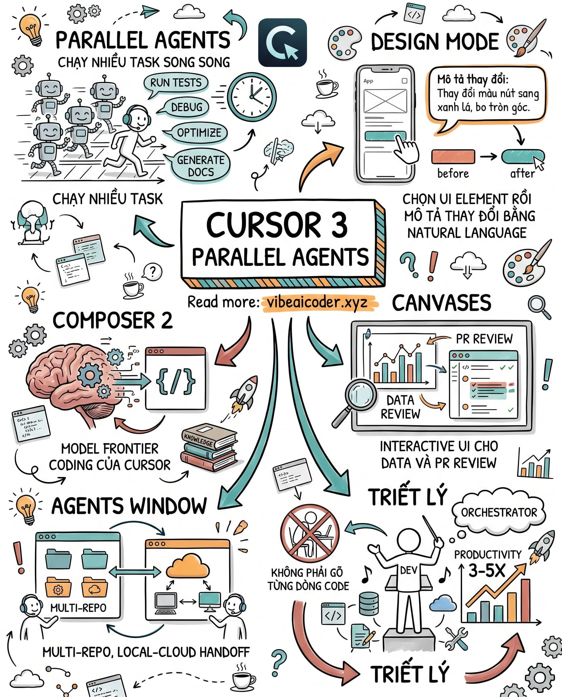 🚀 Cursor 3 ra mắt: Parallel Agents biến dev thành nhạc trưởng AI