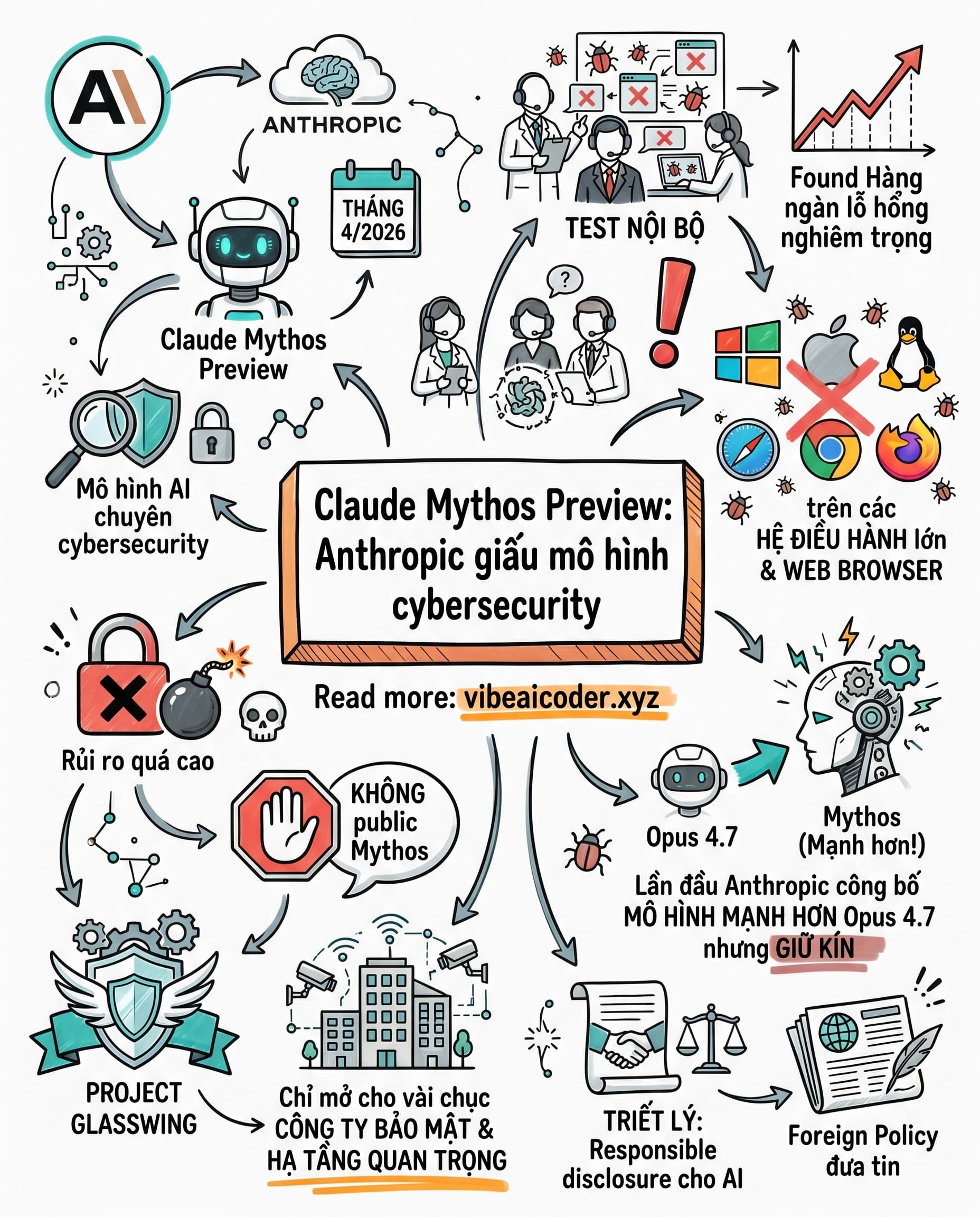 🛡️ Anthropic giấu kín Claude Mythos: AI mạnh hơn Opus 4.7 nhưng bị khoá trong két sắt