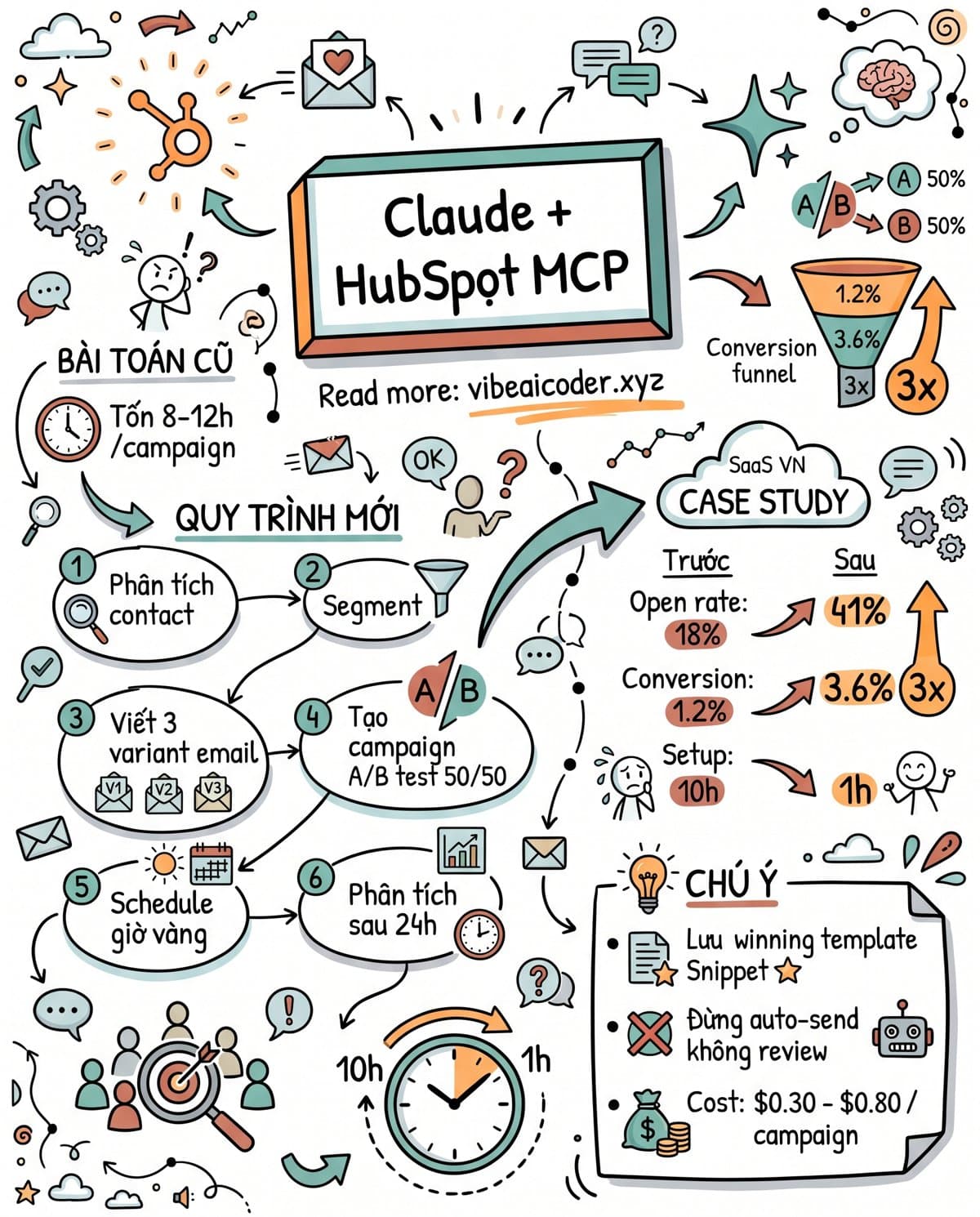 📧 Claude + HubSpot MCP: Tự Động Hóa Email Marketing Tăng 3X Conversion, Giảm 90% Thời Gian Lên Campaign