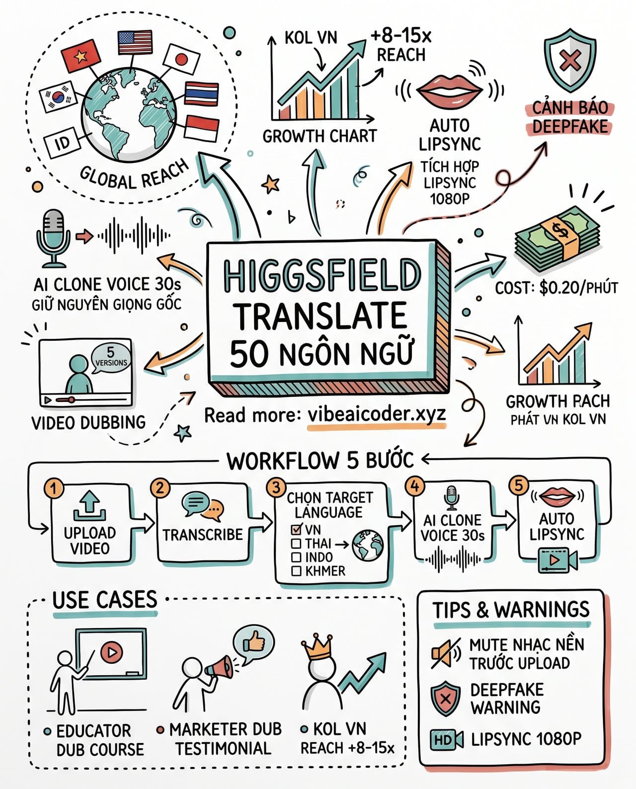 🌐 Higgsfield Translate: Dub Video AI Sang 50 Ngôn Ngữ Trong 2 Phút, Giữ Y Nguyên Giọng Người Nói