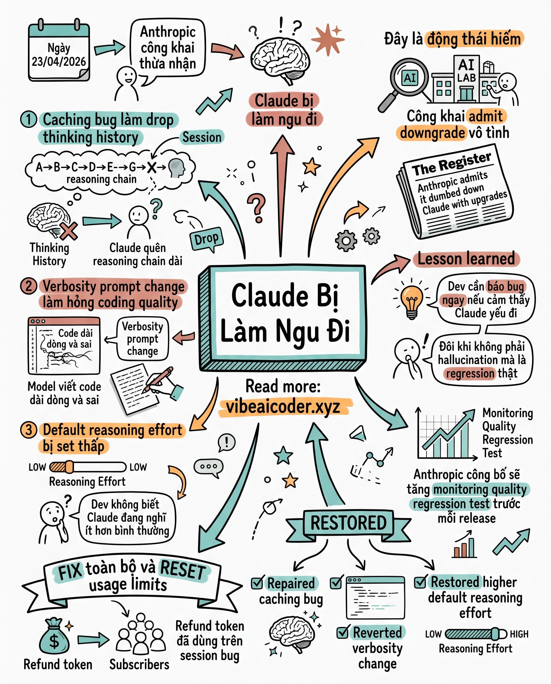 🤯 Anthropic Thừa Nhận Đã Vô Tình Làm Claude Code Ngu Đi Sau Update