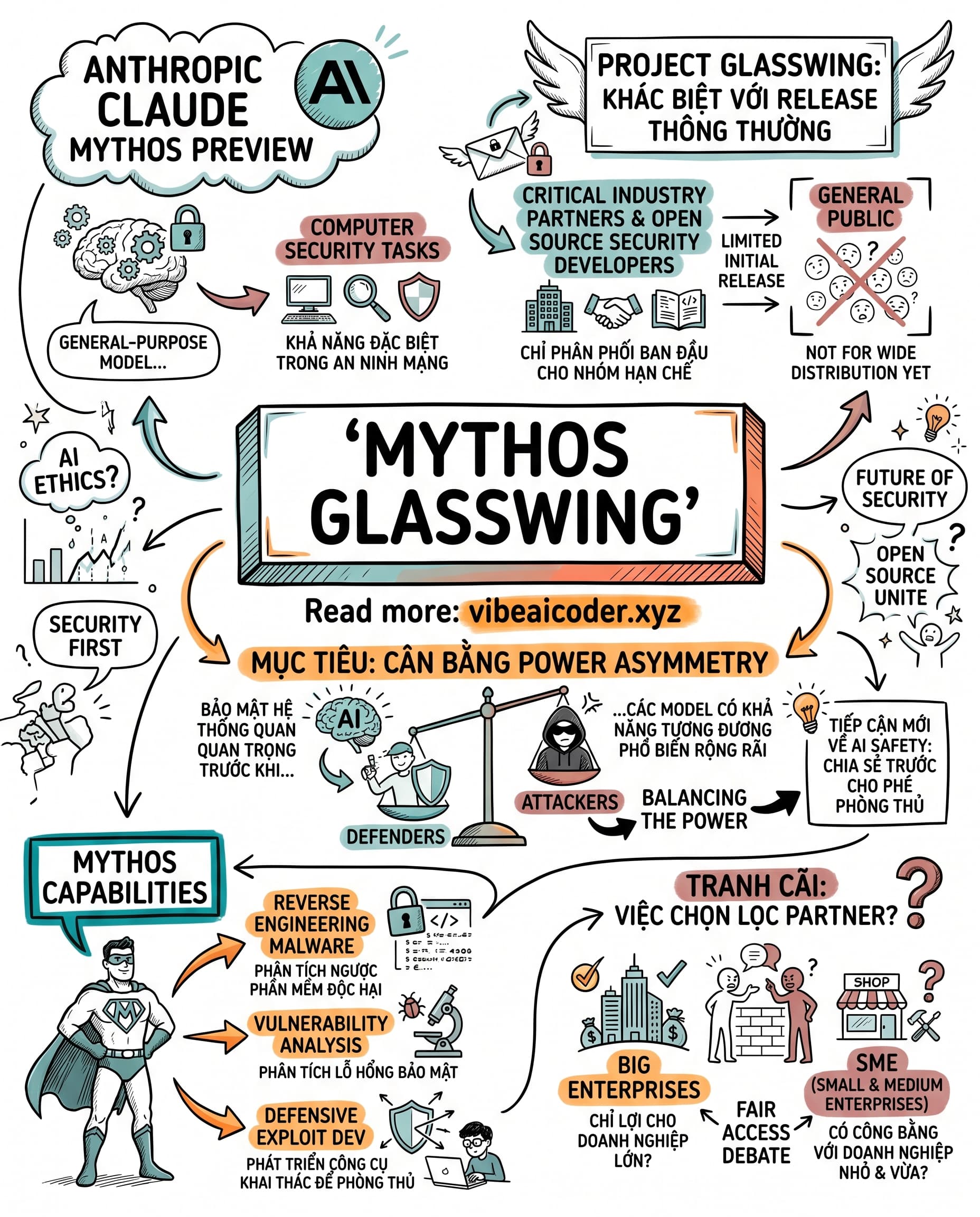 🛡️ Anthropic giao vũ khí Mythos cho phe phòng thủ qua Glasswing
