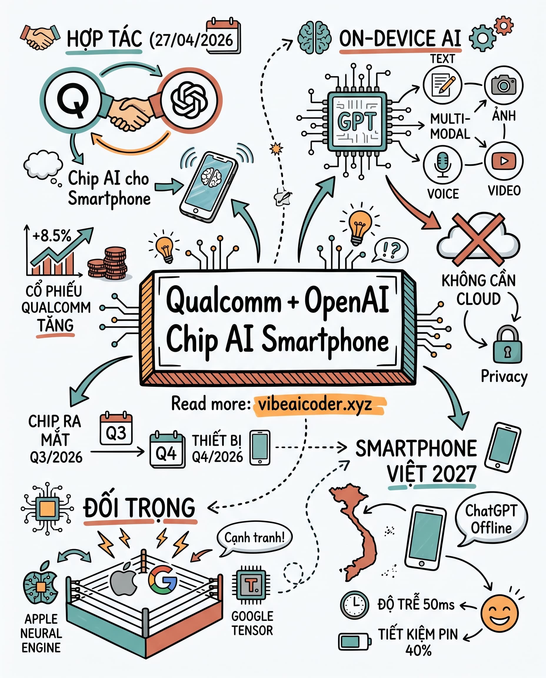 🚀 Qualcomm Bắt Tay OpenAI Làm Chip AI Cho Smartphone, Cuộc Cách Mạng Di Động Chính Thức Bắt Đầu