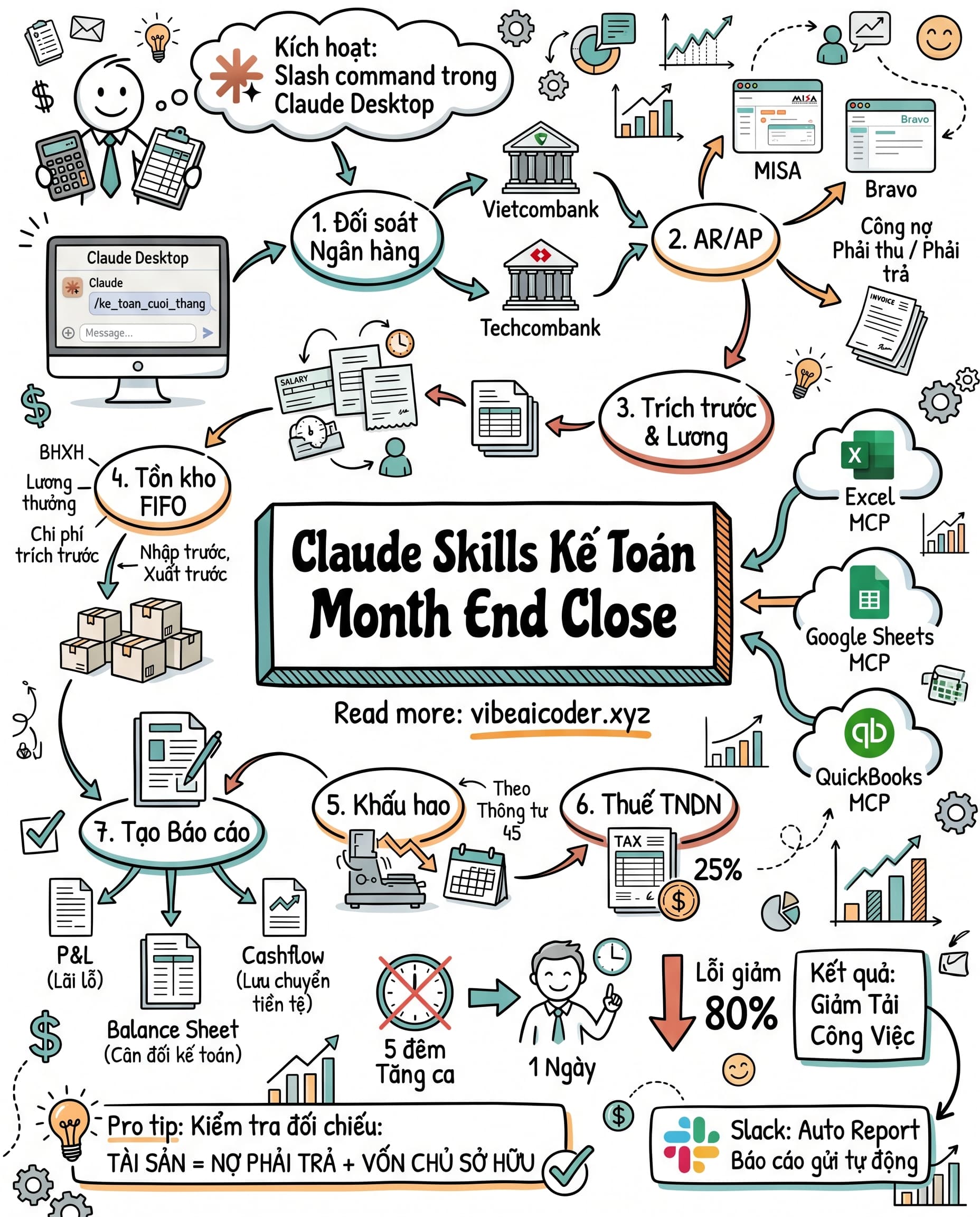 📊 Claude Skills cứu kế toán SME Việt month-end close từ 5 đêm xuống 1 ngày