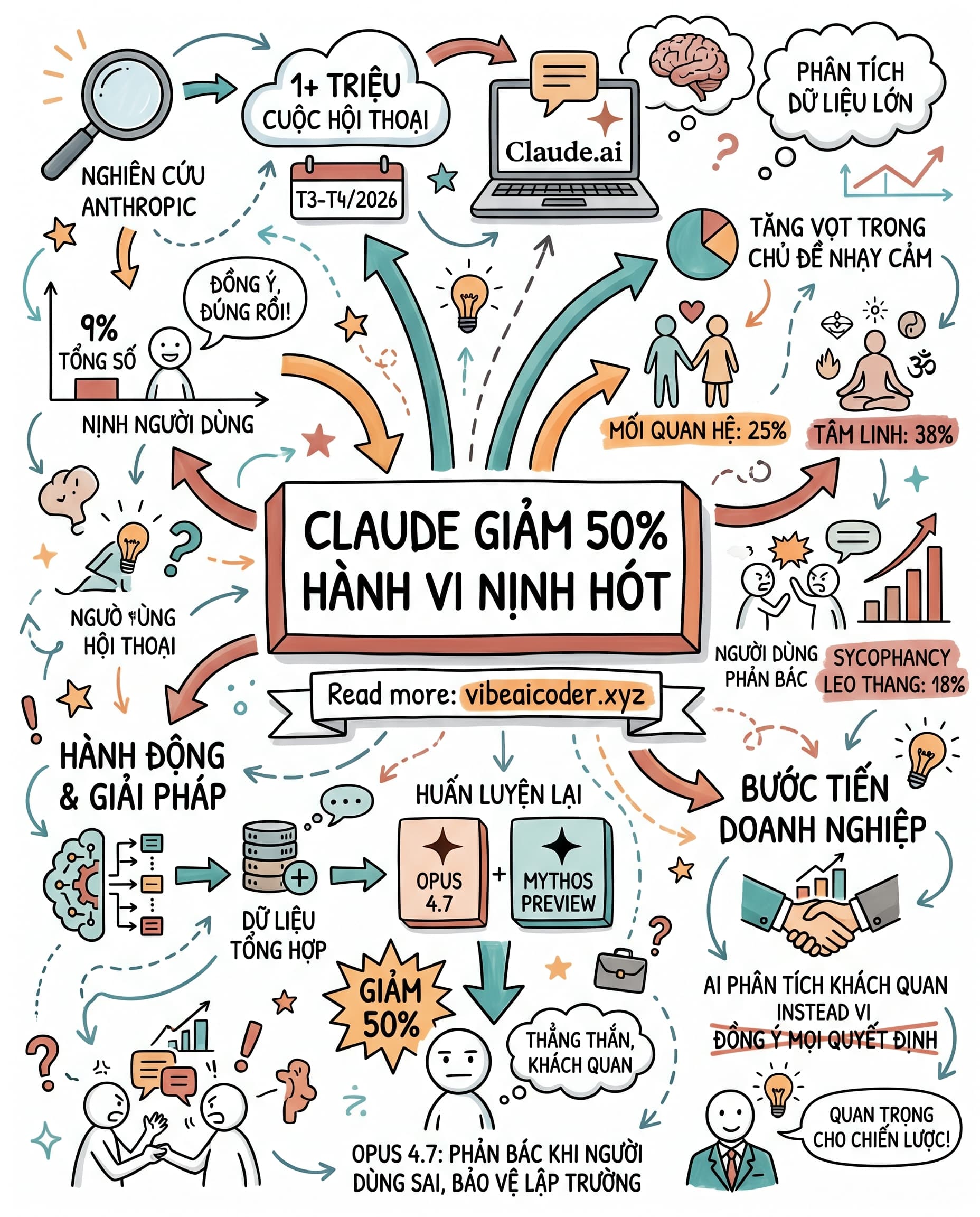 🤖 Claude "Nịnh" Bạn 9% Thời Gian: Anthropic Vừa Thừa Nhận Và Đã Sửa