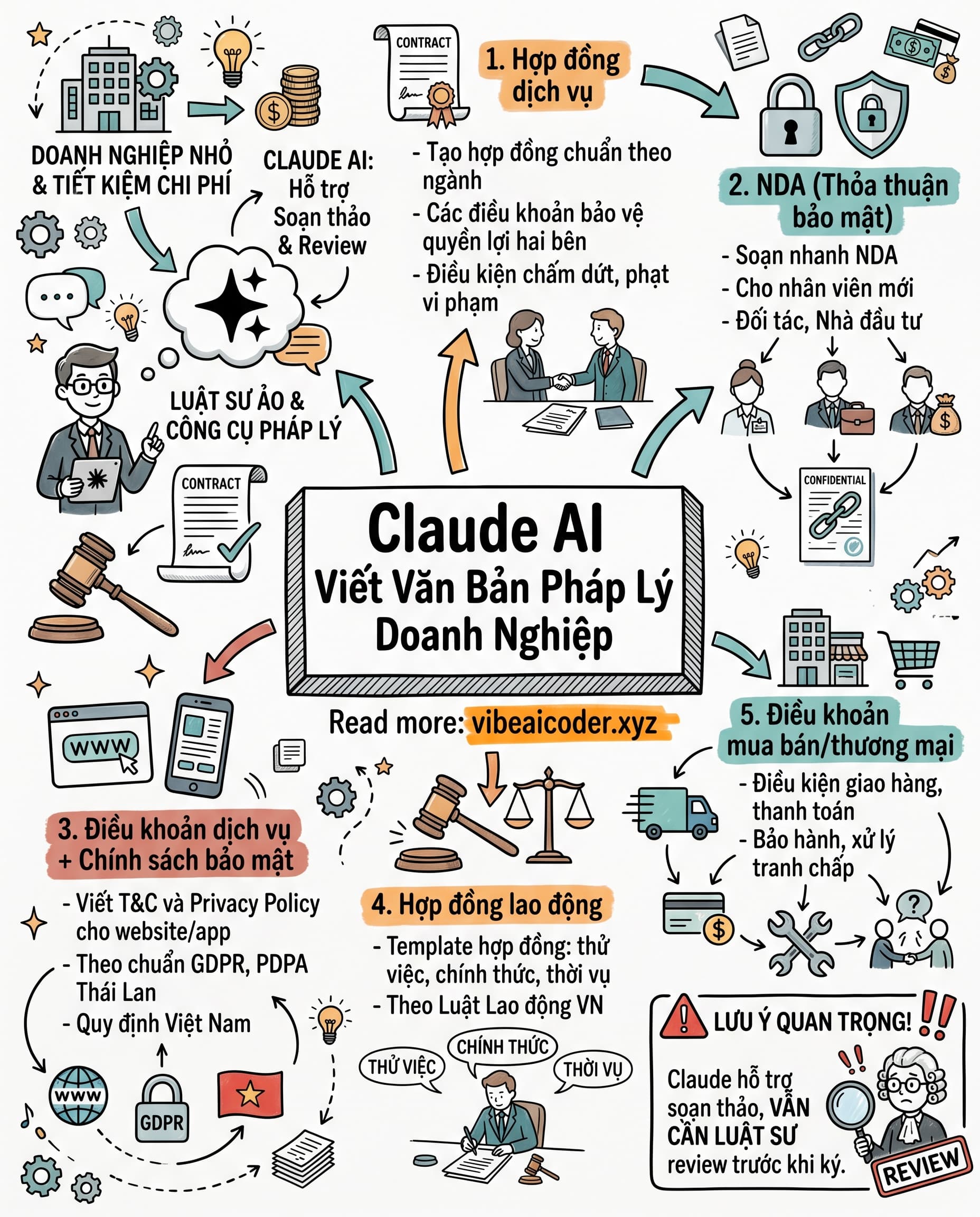 ⚖️ 5 Loại Văn Bản Pháp Lý Mà Chủ Doanh Nghiệp Nhỏ Có Thể Nhờ Claude Soạn Thảo Để Tiết Kiệm Chi Phí