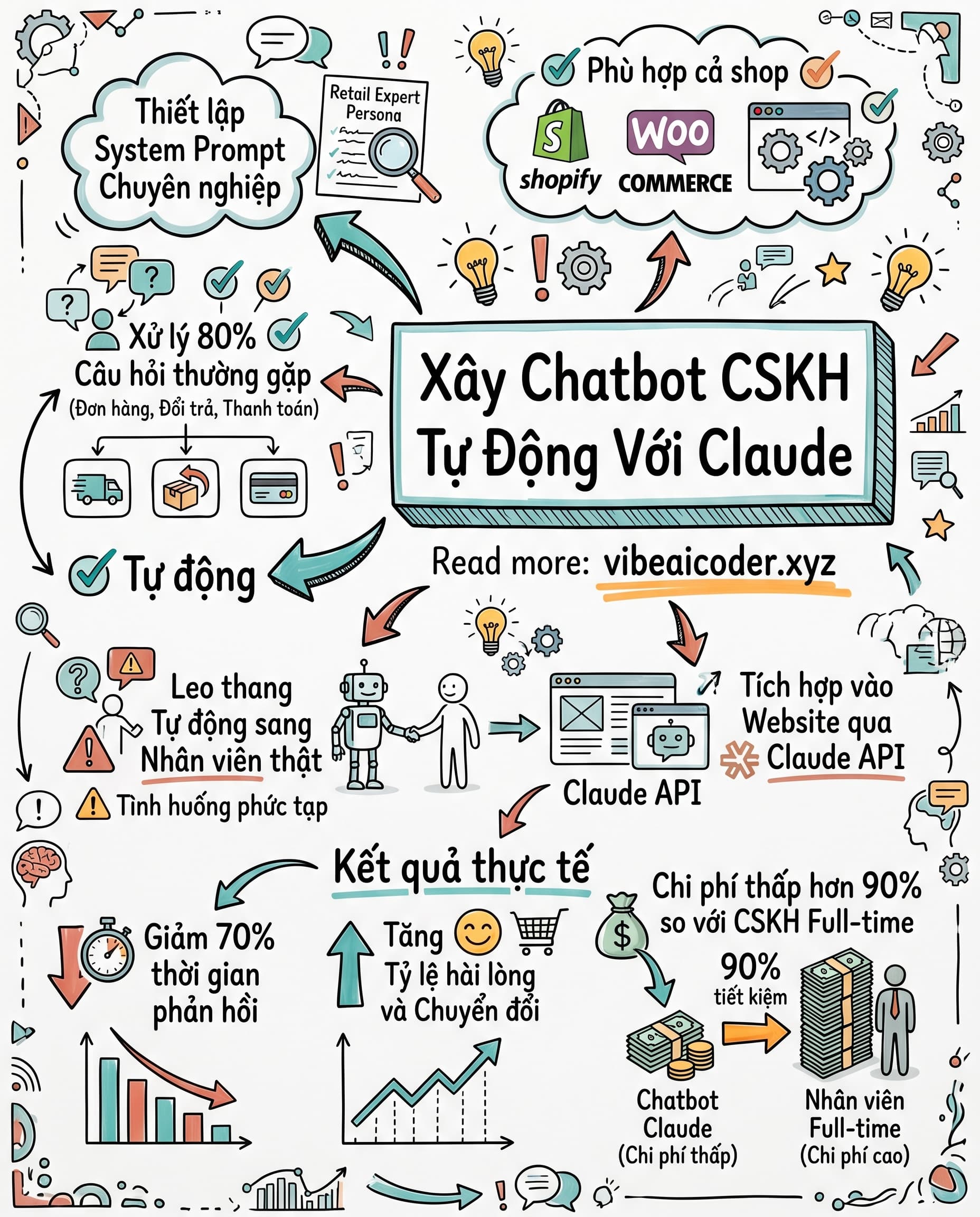 🤖 Xây Chatbot CSKH Tự Động Bằng Claude API, Tiết Kiệm 90% Chi Phí Nhân Sự