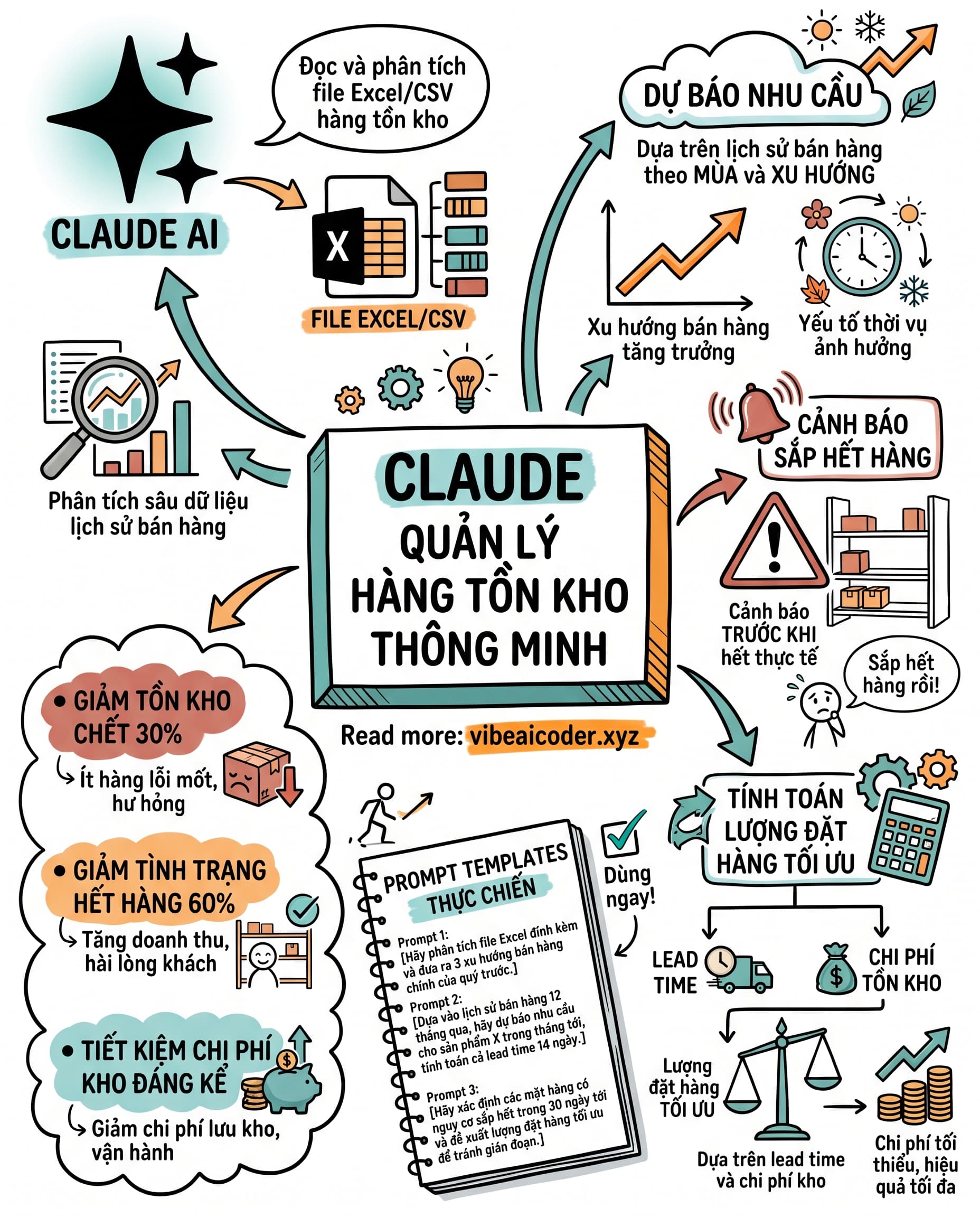 📦 Dùng Claude Quản Lý Hàng Tồn Kho, Giảm 60% Tình Trạng Hết Hàng