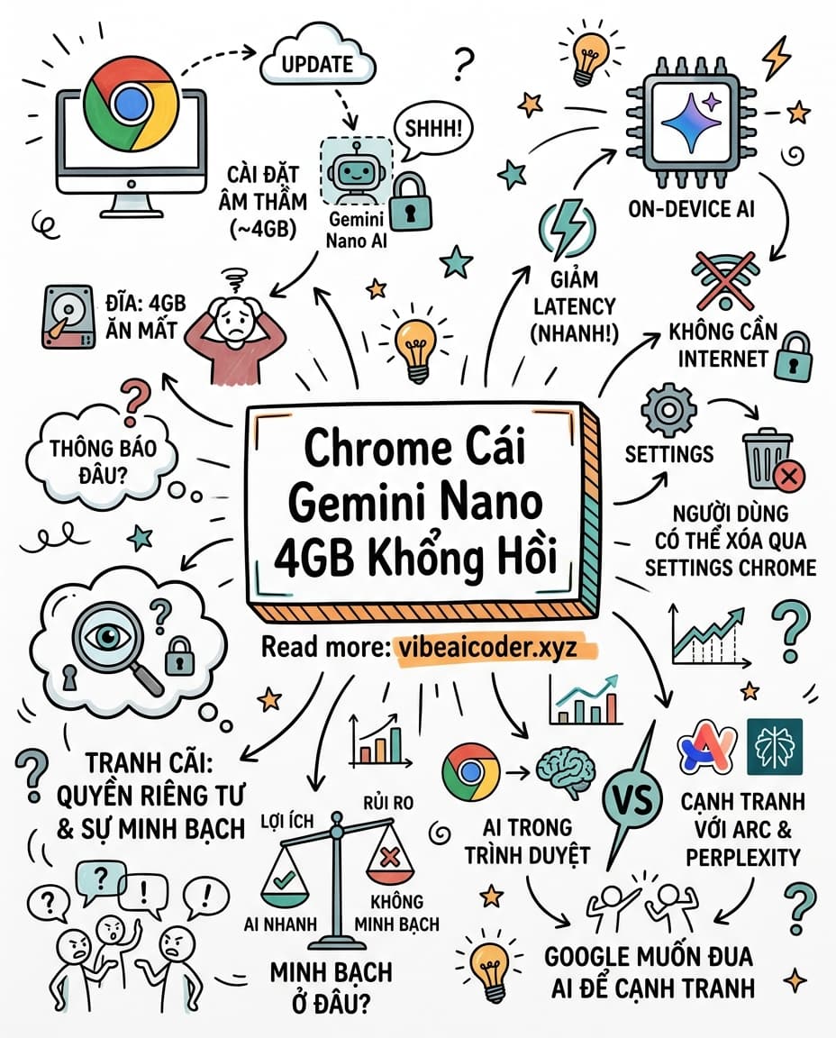 🤫 Google Chrome Âm Thầm Cài 4GB AI Vào Máy Bạn Mà Không Hỏi