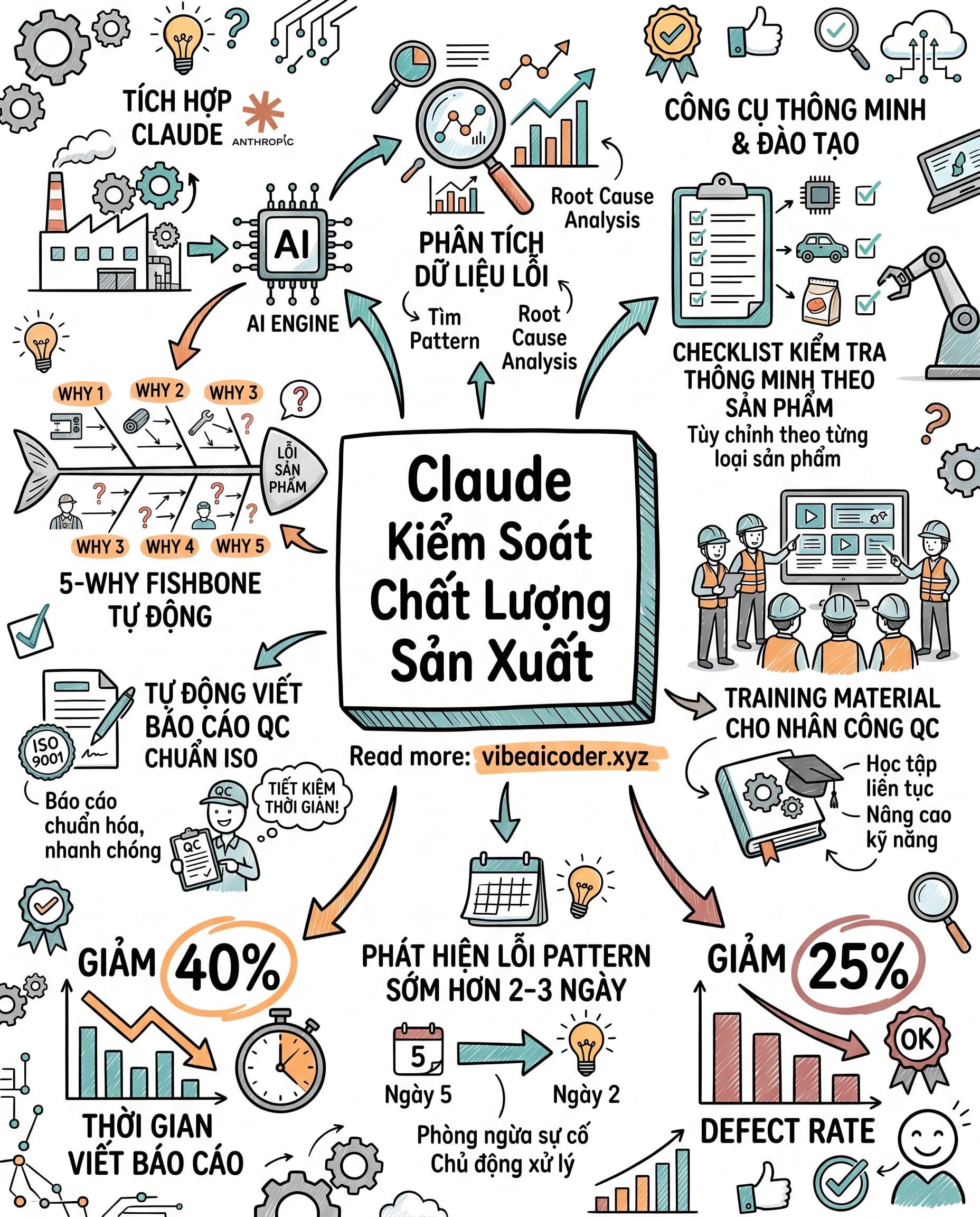 🏭 Tích Hợp Claude Vào QA/QC Sản Xuất: Giảm 40% Thời Gian Báo Cáo