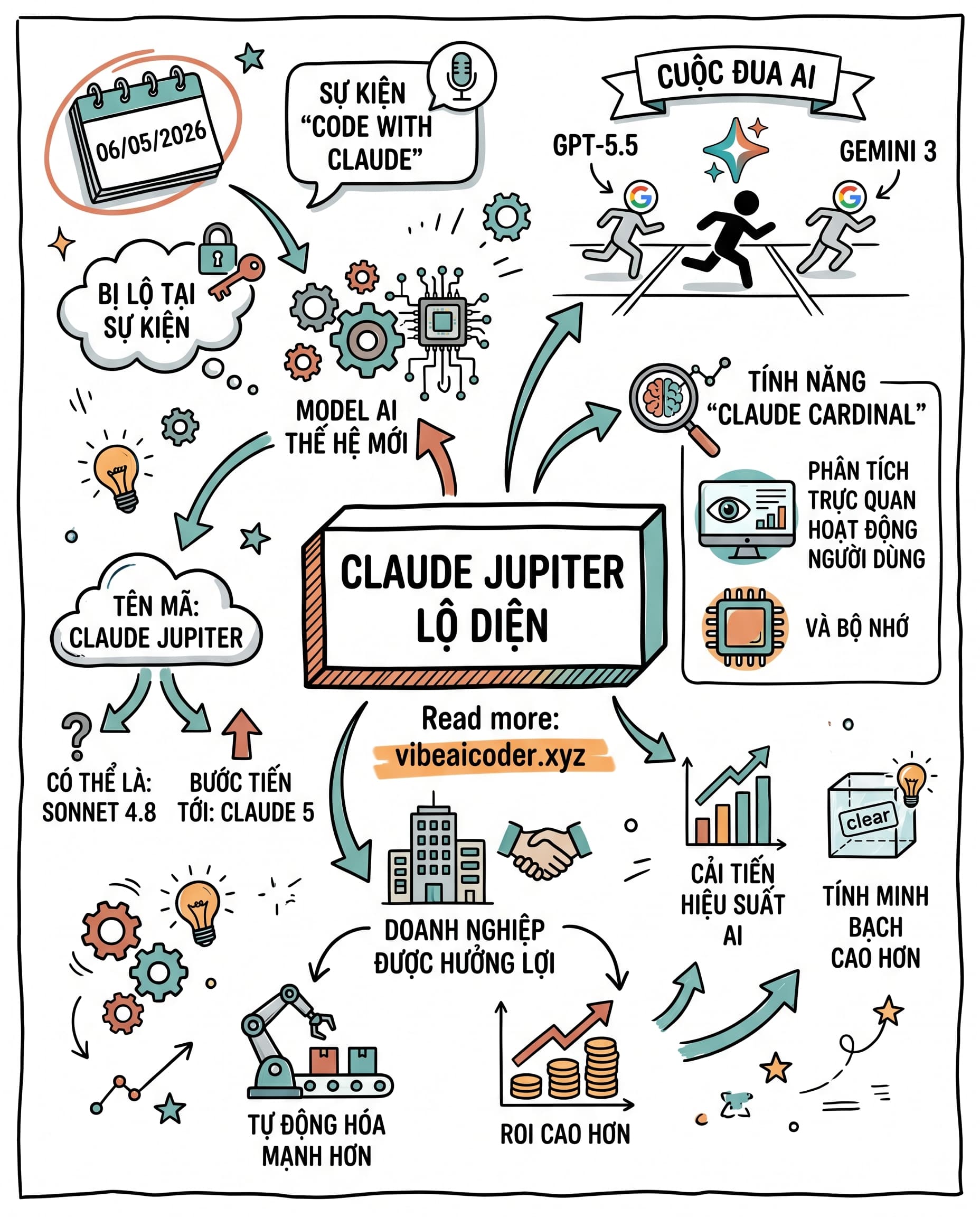🚀 Claude Jupiter Bị Lộ: Model AI Mới Của Anthropic Sắp Thay Đổi Cuộc Chơi