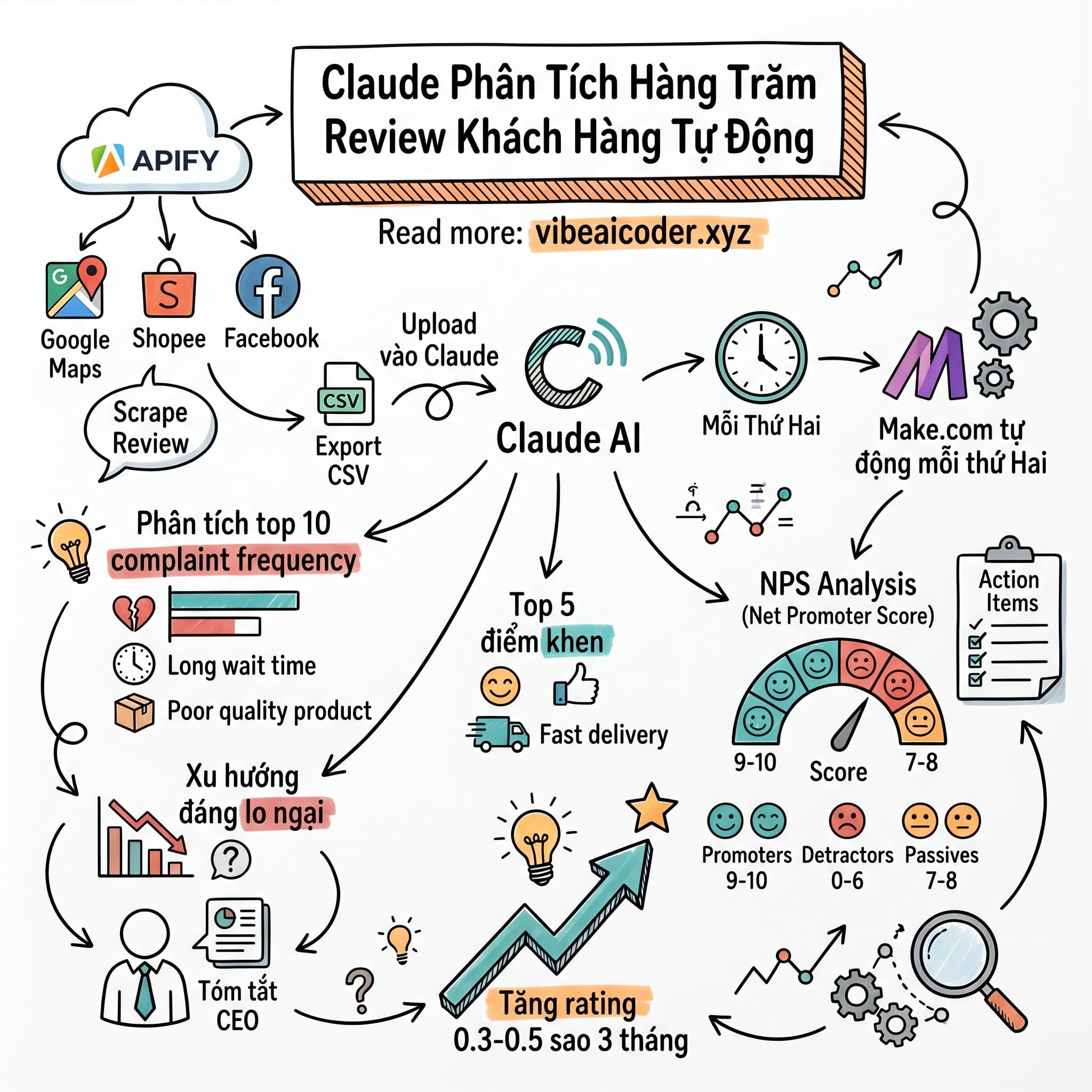 🤖 Xây Hệ Thống Tự Động Phân Tích Hàng Trăm Review Khách Hàng Bằng Claude