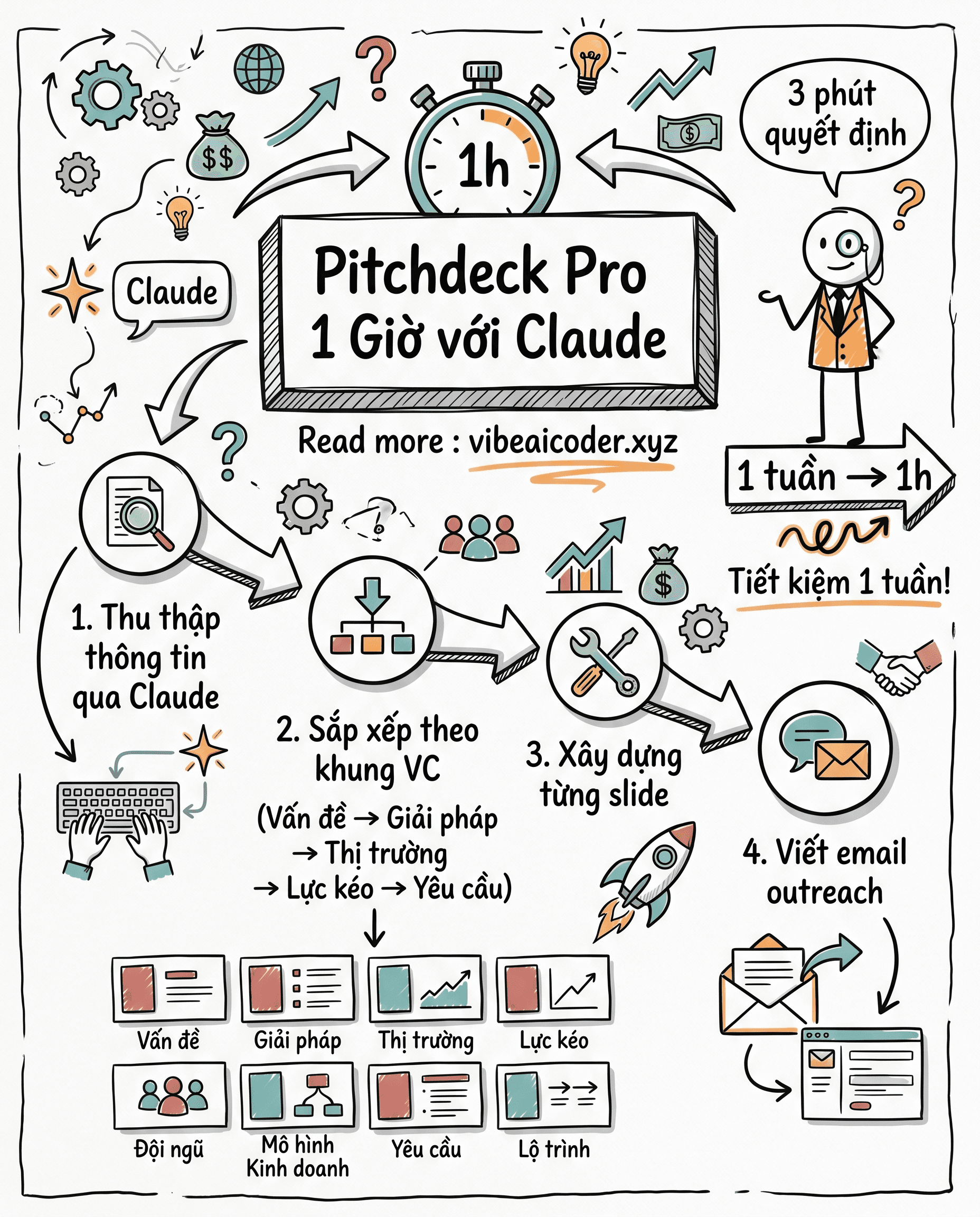 🚀 Dùng Claude Viết Pitchdeck Chuyên Nghiệp Thu Hút Nhà Đầu Tư Chỉ Trong 1 Giờ
