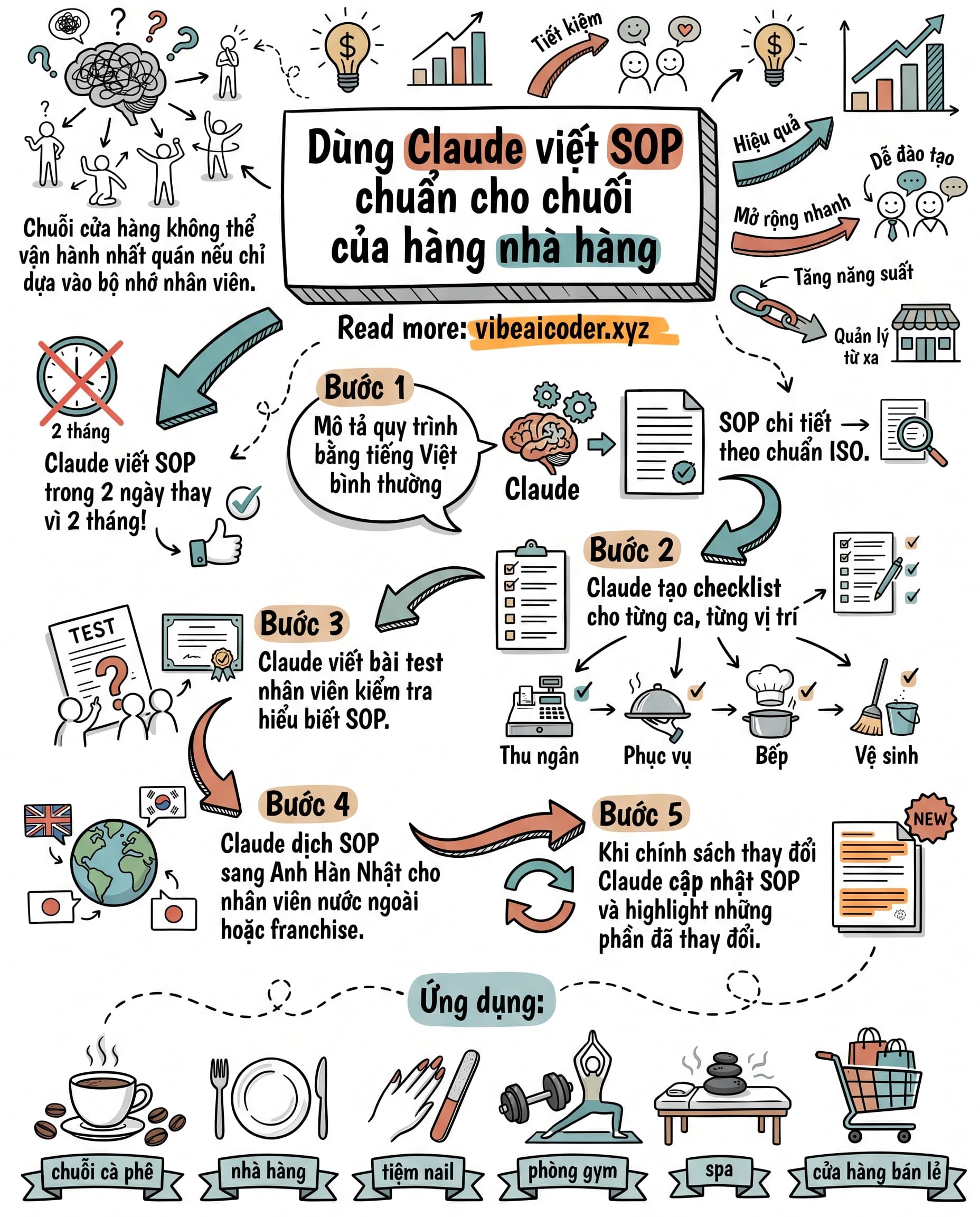 📋 Viết SOP Chuỗi Cửa Hàng Và Nhà Hàng Chỉ Trong 2 Ngày Với Claude AI