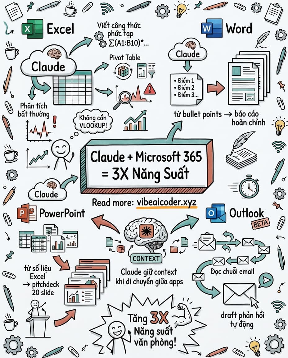 🤖 Claude Tích Hợp Microsoft 365: Làm Việc Thông Minh Hơn Mỗi Ngày