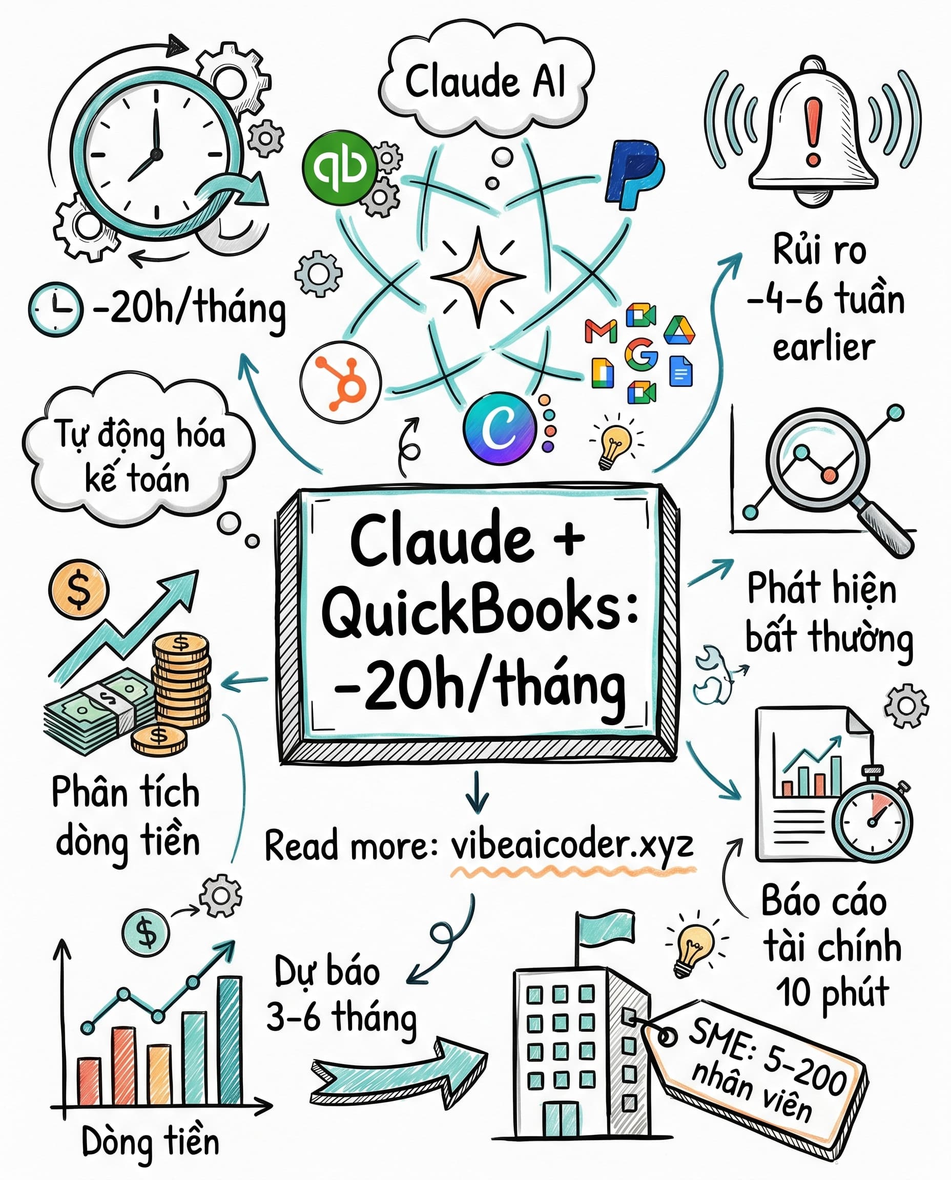 🤖 Claude AI + QuickBooks: Tự Động Kế Toán, Tiết Kiệm 20 Giờ Mỗi Tháng