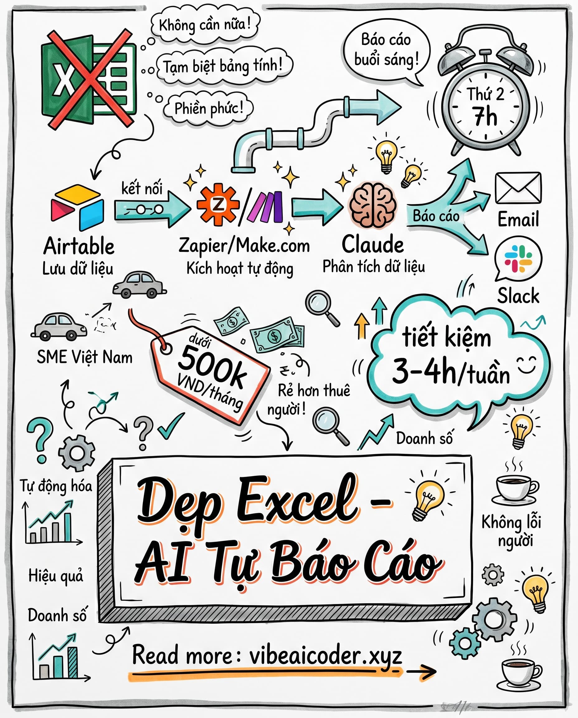 📊 Dẹp Excel Đi, Để AI Tự Báo Cáo Doanh Thu Mỗi Sáng Thứ Hai