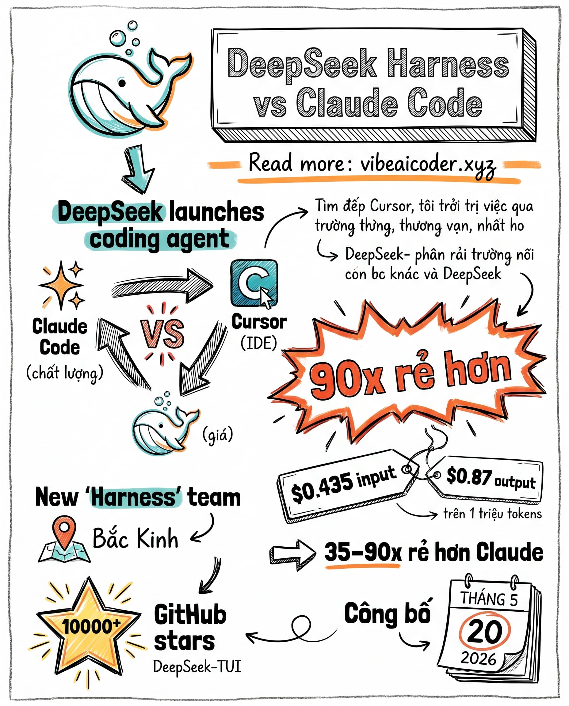 🤖 DeepSeek Tung Coding Agent Thách Thức Claude Code và Cursor, Giá Rẻ Hơn 90 Lần