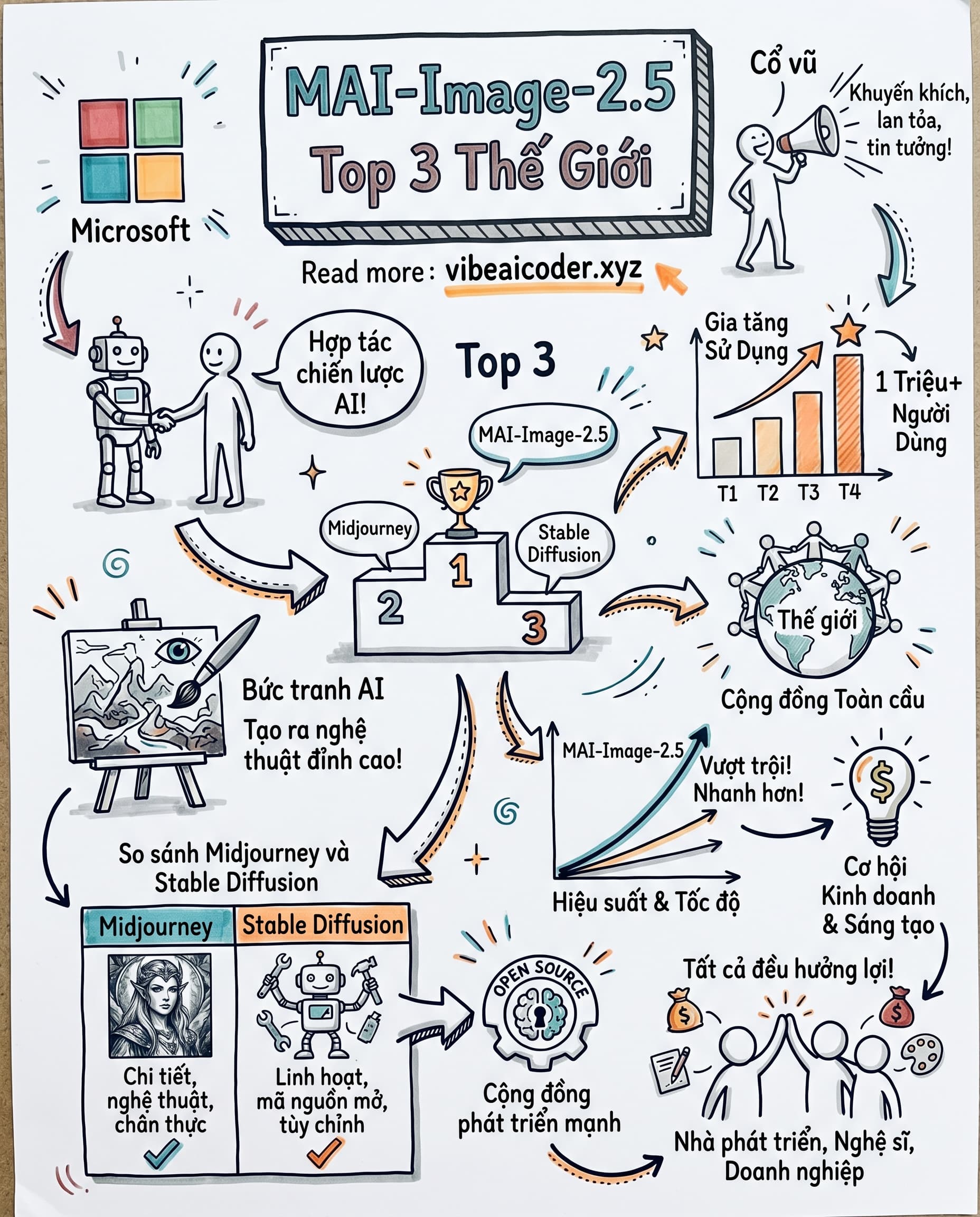 🚀 Microsoft MAI-Image-2.5 Lọt Top 3 Thế Giới, Đe Dọa Midjourney và Stable Diffusion