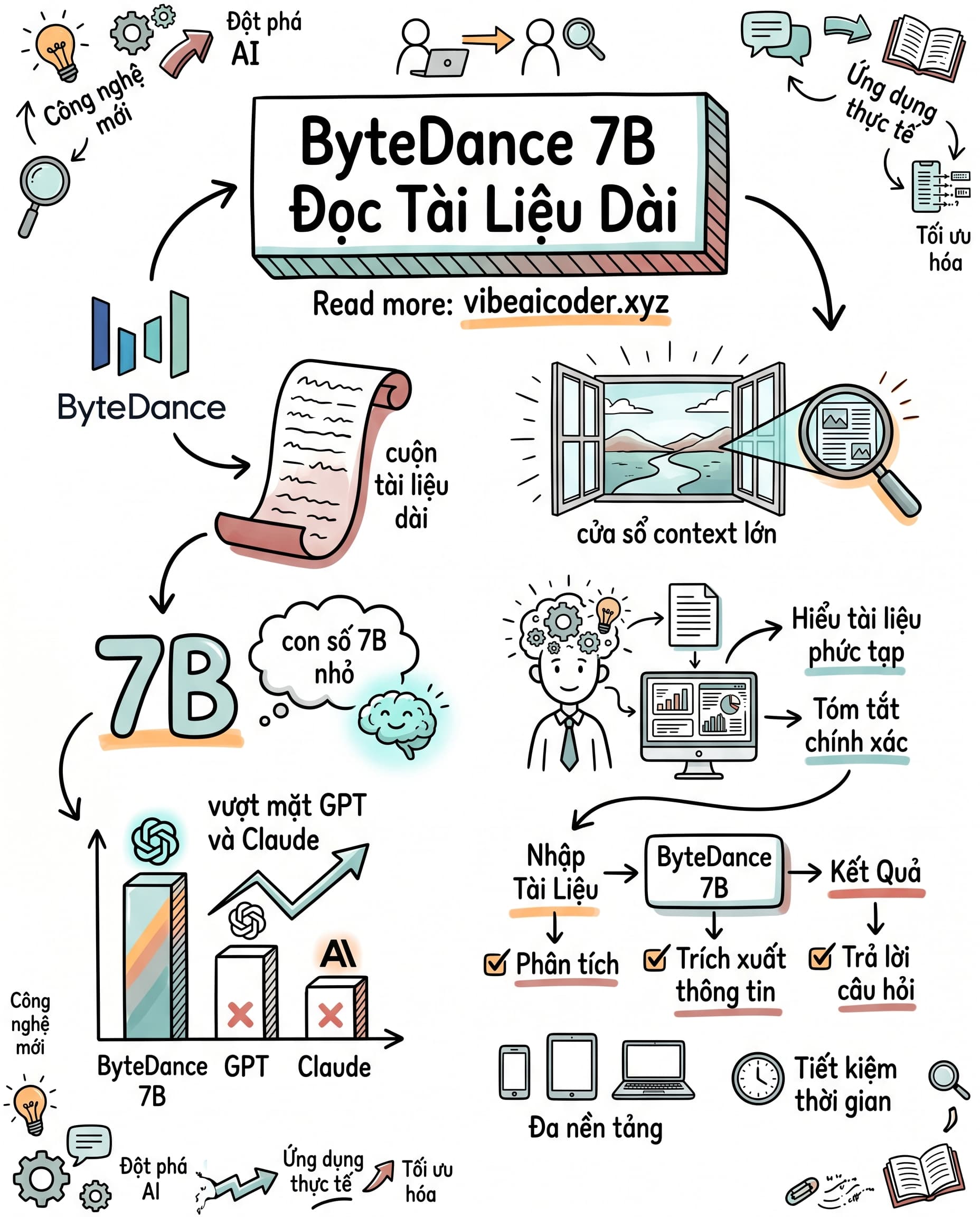 🤯 ByteDance Ra Mô Hình 7B Đọc Tài Liệu Dài Vượt Mặt GPT Và Claude Opus