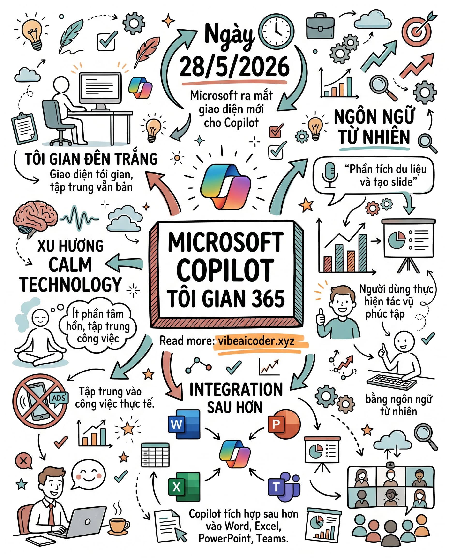✨ Microsoft Copilot 365 Thay Áo Mới: Tối Giản Hơn, Tập Trung Hơn, Làm Việc Hiệu Quả Hơn