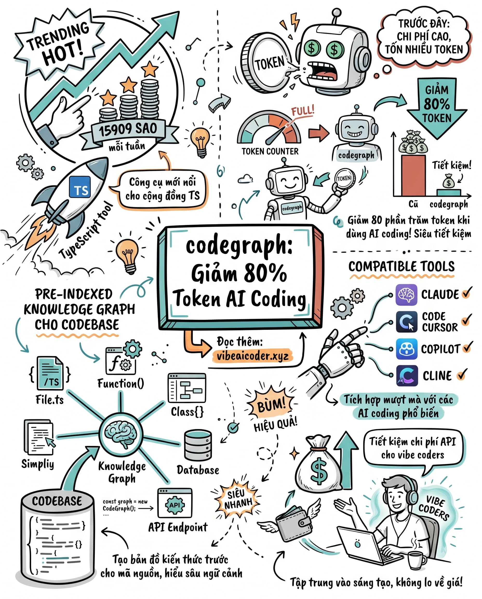 🗺️ Codegraph: Dùng Claude Code Và Cursor Tốn Ít Tiền Hơn Đến 80%
