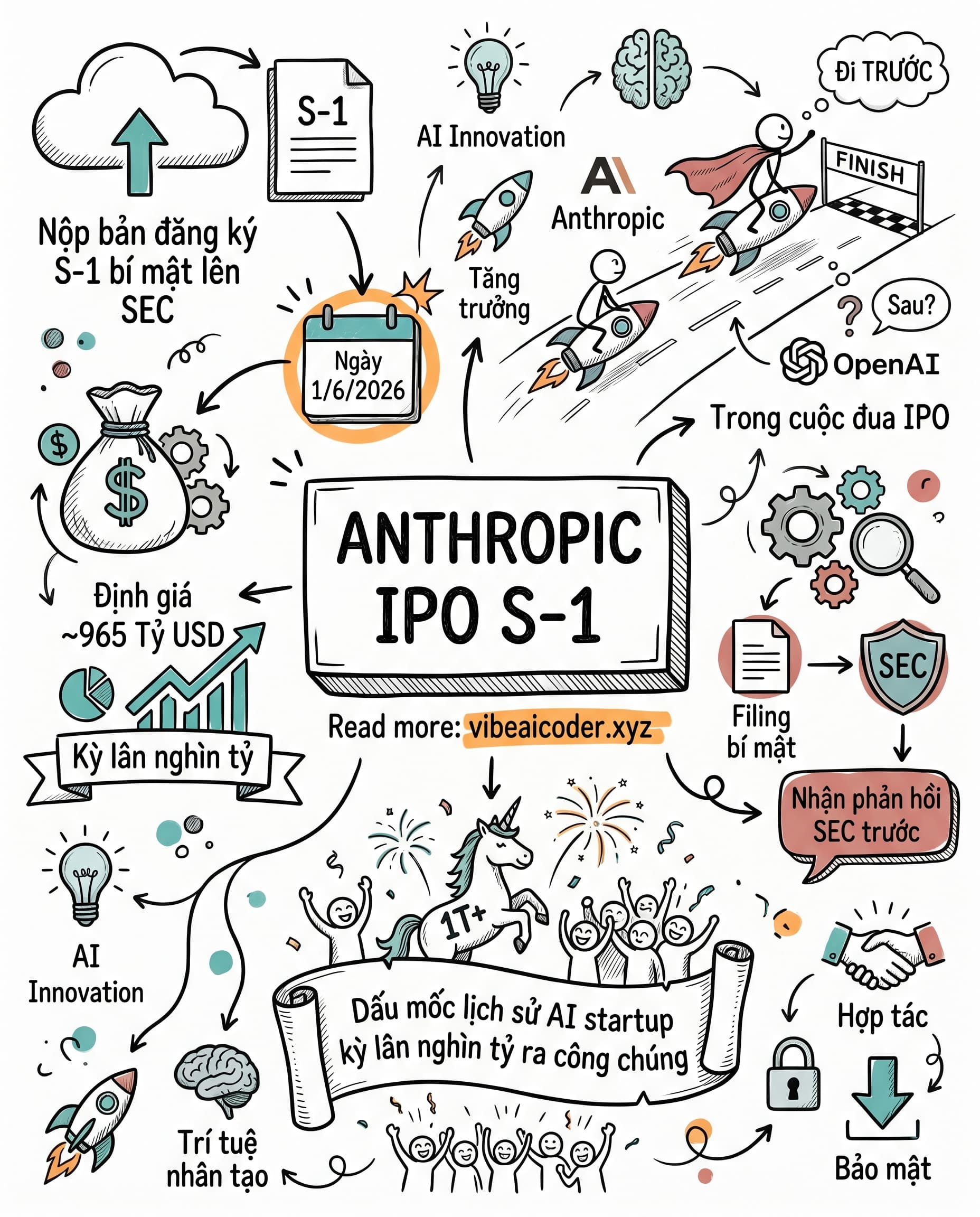 🚀 Anthropic Nộp Hồ Sơ IPO Bí Mật, Định Giá Gần 1 Nghìn Tỷ USD