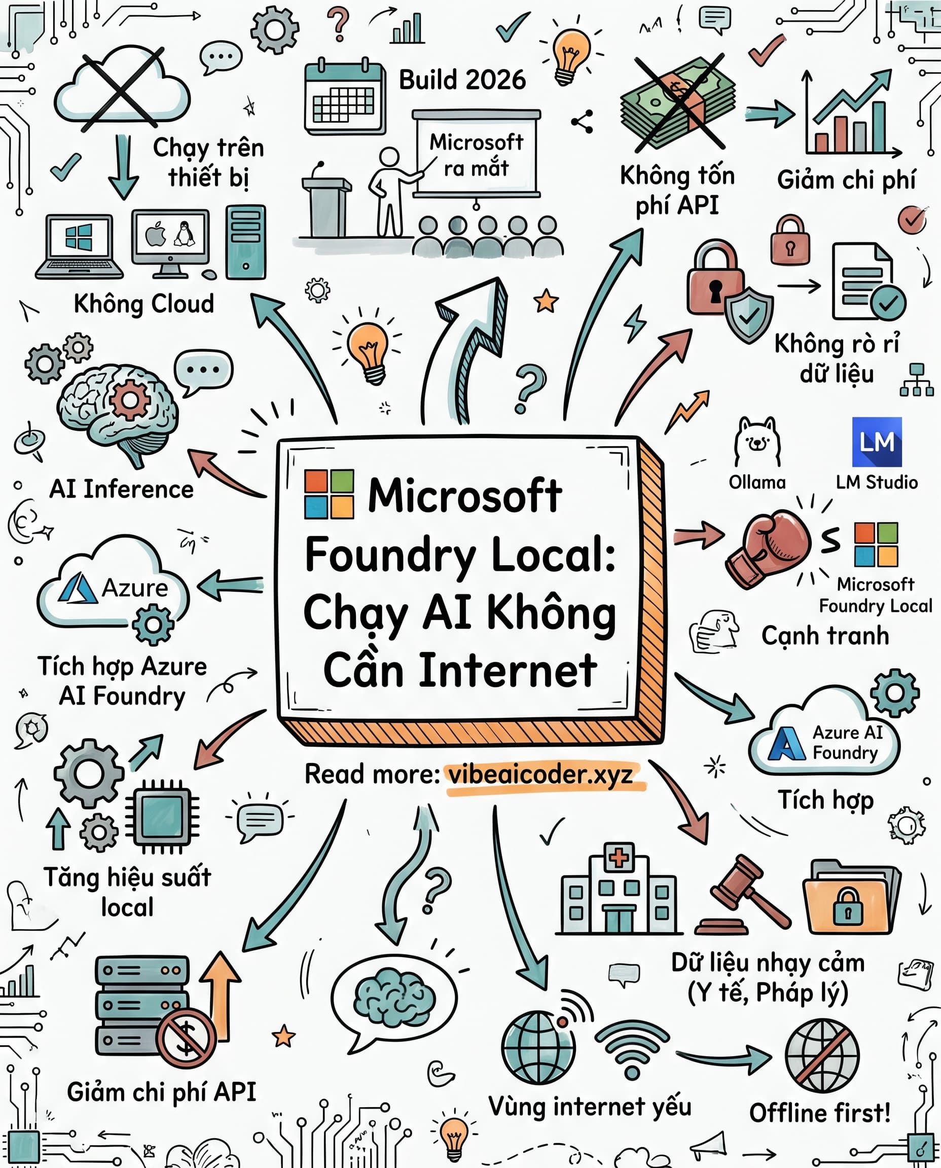 🖥️ Microsoft Ra Mắt Foundry Local: Chạy AI Mạnh Mẽ Hoàn Toàn Offline Không Cần Cloud