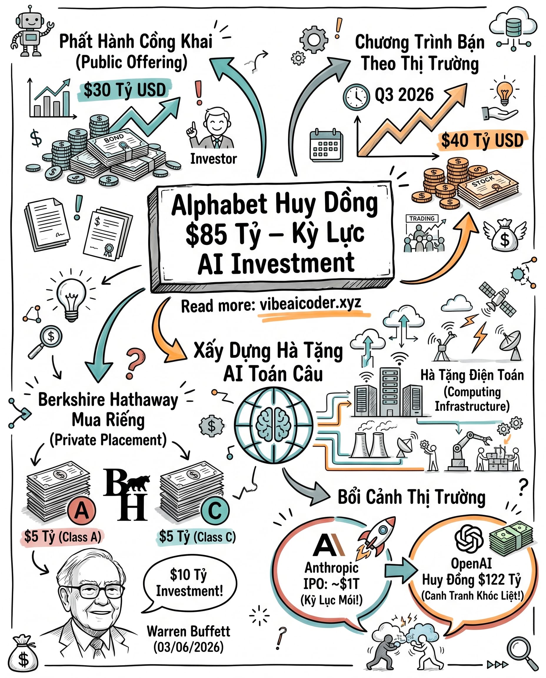 💰 Alphabet Huy Động 85 Tỷ Đô Xây Hạ Tầng AI, Cuộc Đua Đỉnh Cao Bắt Đầu