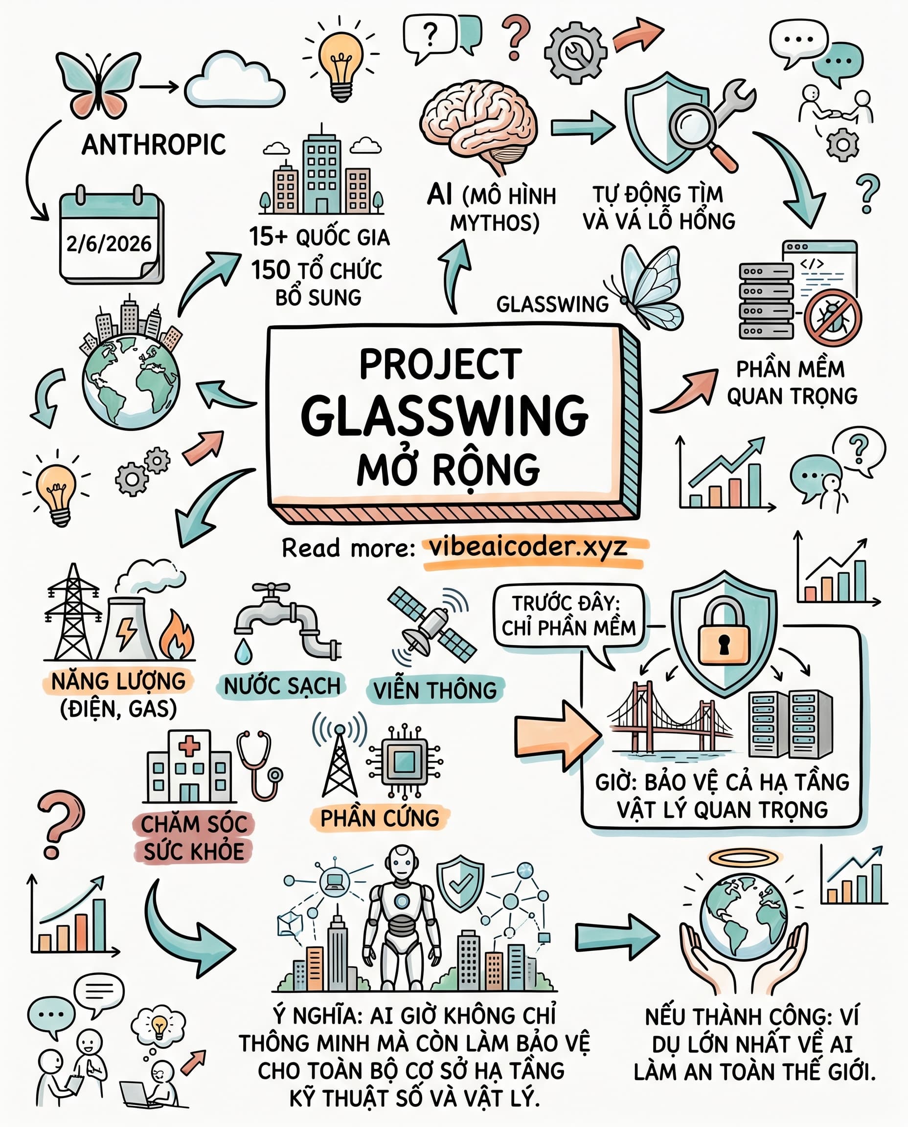 🛡️ Anthropic Mở Rộng Project Glasswing Tới 150 Tổ Chức Bảo Vệ Hạ Tầng Toàn Cầu