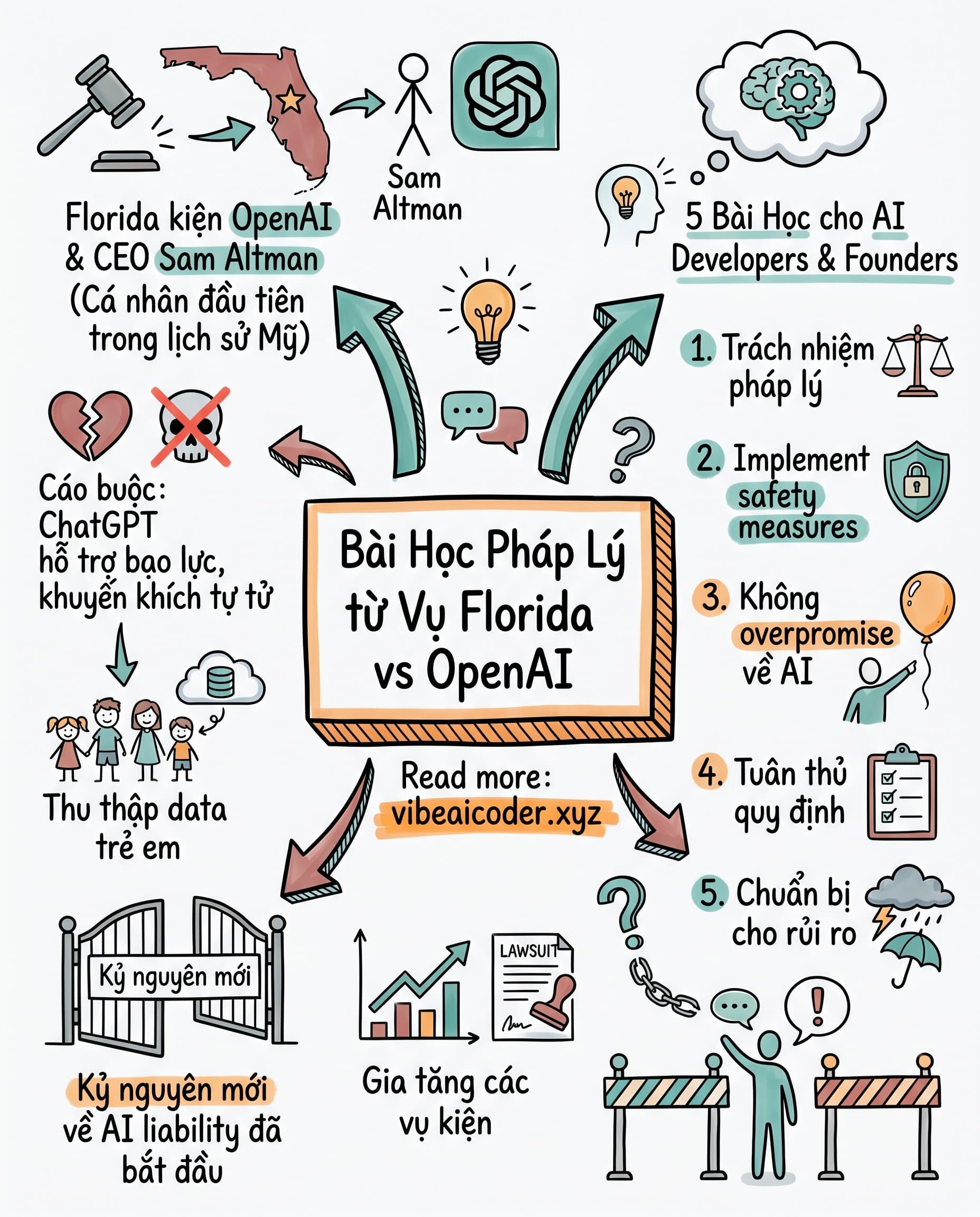 ⚖️ Florida Kiện OpenAI Và Sam Altman Cá Nhân: 5 Bài Học Pháp Lý Cho AI Developers