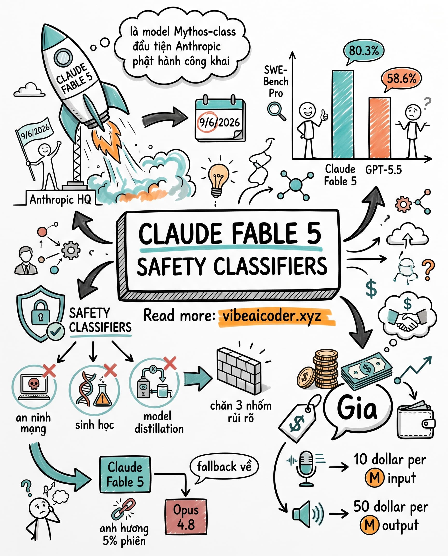🤯 Claude Fable 5 ra mắt: Model mạnh nhất Anthropic từng công bố với SWE-Bench 80%