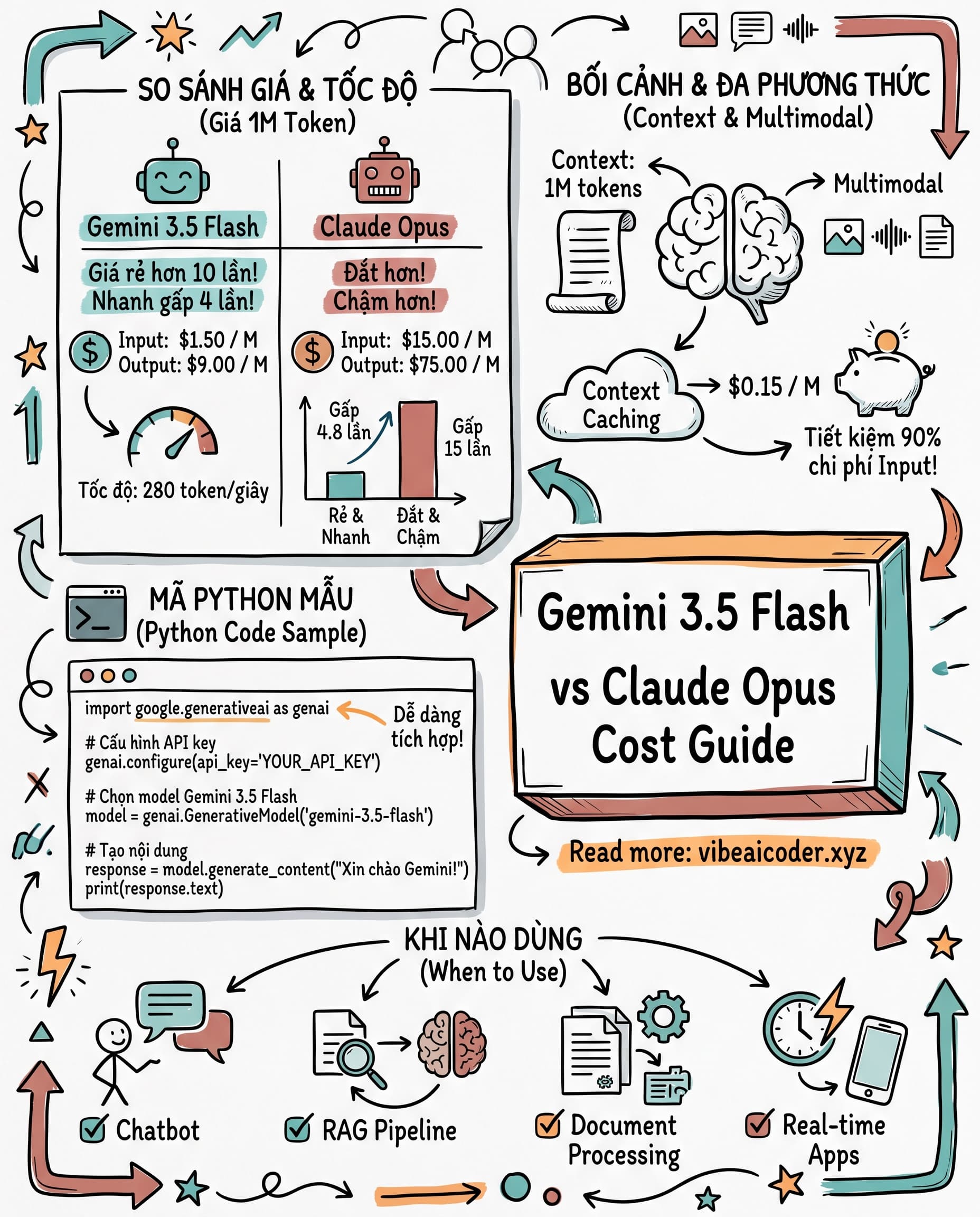 🚀 Gemini 3.5 Flash API Rẻ Hơn 10 Lần, Developer Việt Cần Biết Ngay