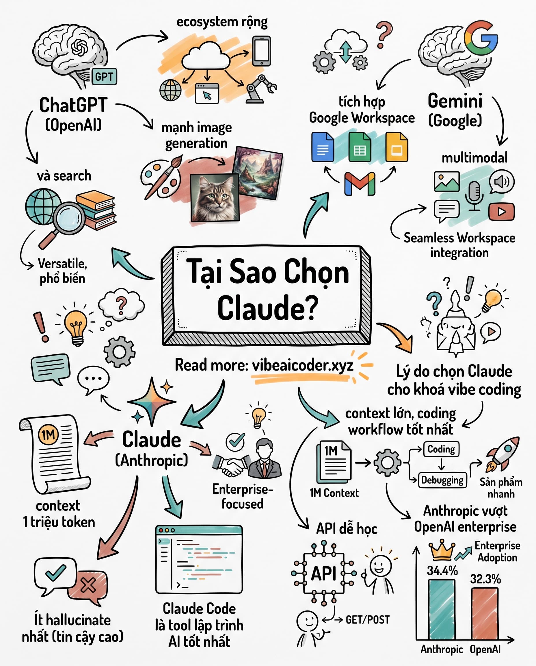 🤖 ChatGPT, Gemini hay Claude: Người mới học AI nên chọn cái nào năm 2026?