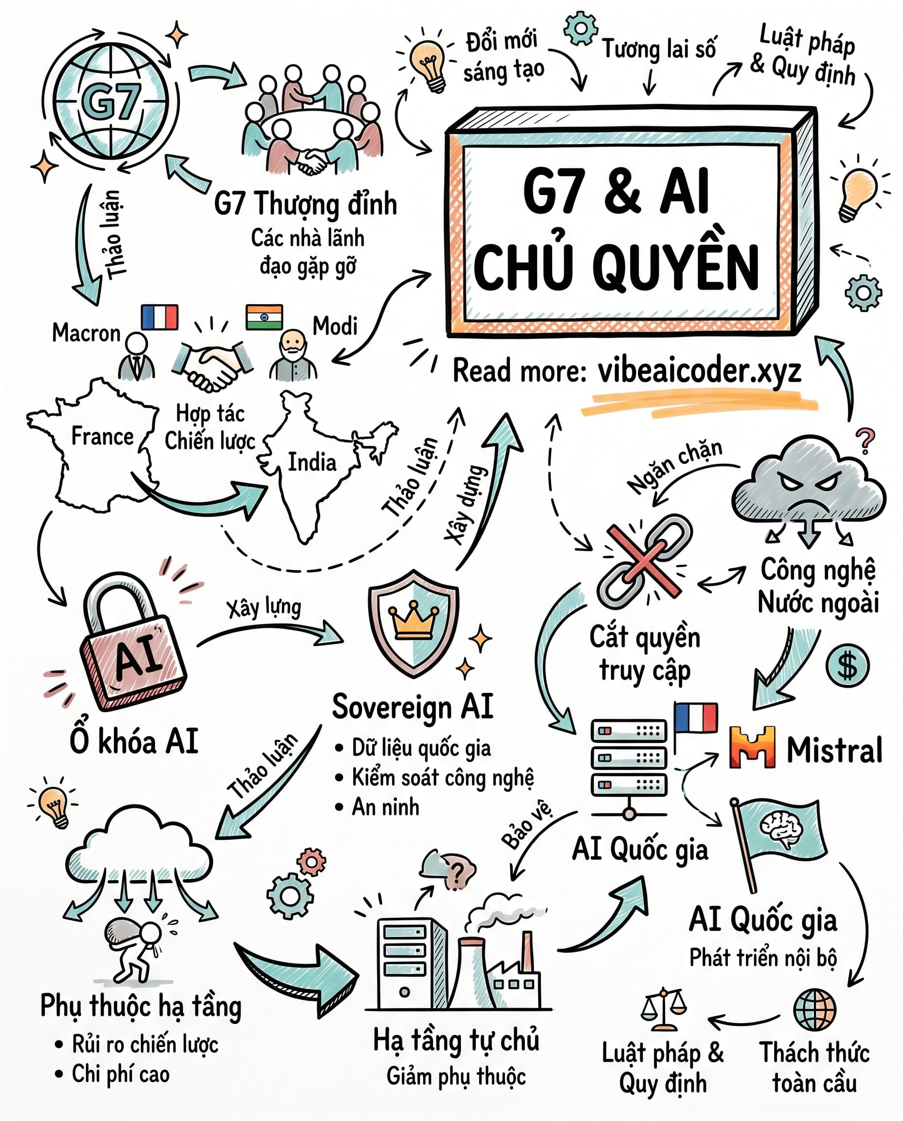 🔐 Mỹ Có Thể Cắt AI Bất Kỳ Đêm Nào: Cuộc Tranh Luận Về AI Chủ Quyền Tại G7