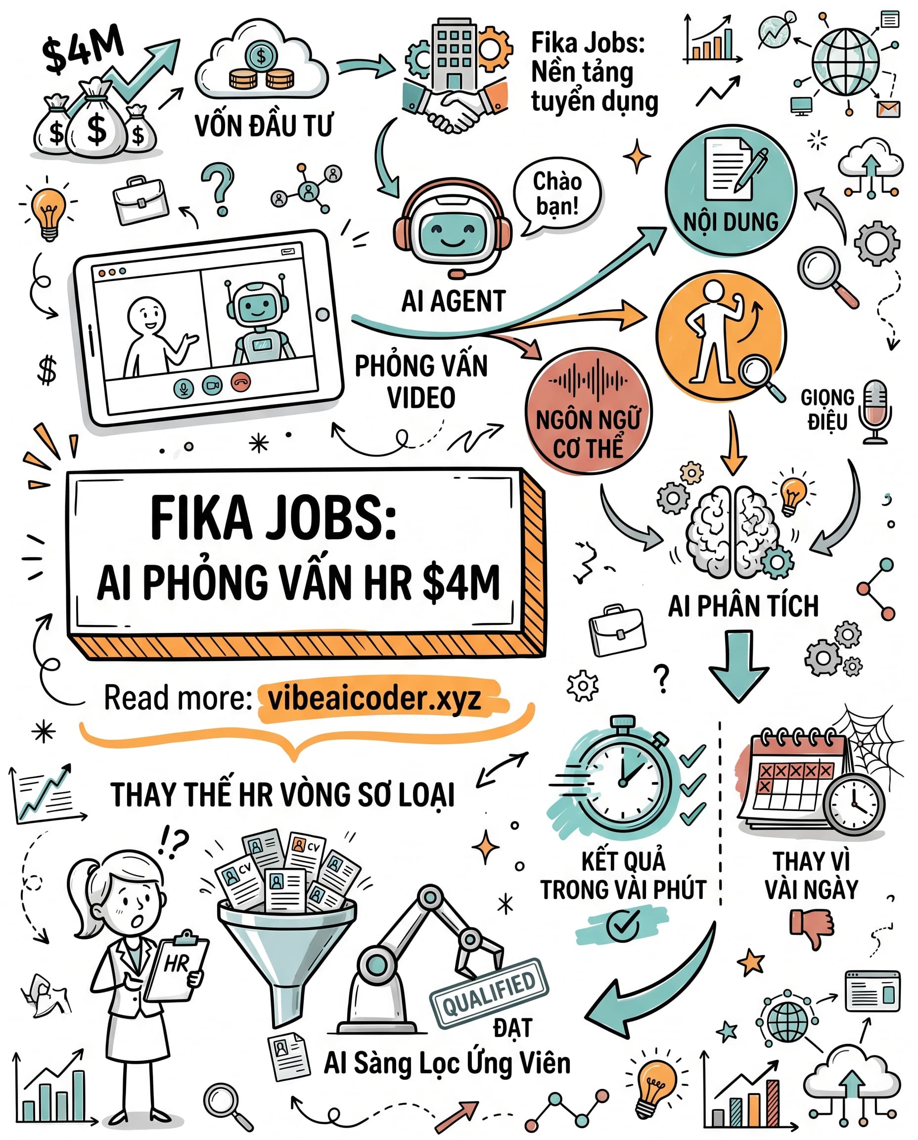 🎙️ AI Phỏng Vấn Thay HR: Fika Jobs Gọi Vốn 4 Triệu USD Thay Đổi Tuyển Dụng