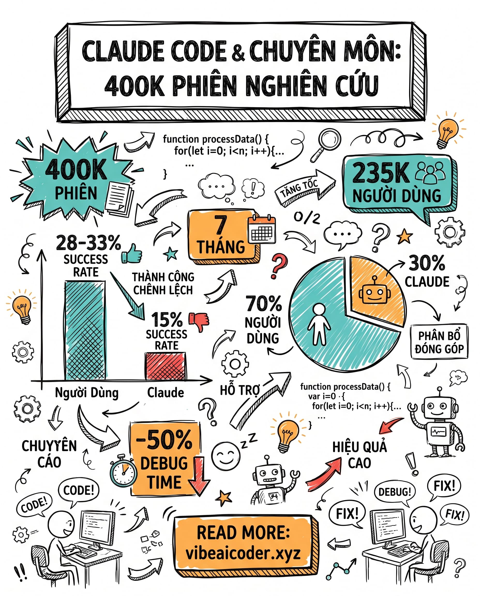 🔬 Nghiên Cứu 400.000 Phiên: Chuyên Môn Lĩnh Vực Mới Là Chìa Khóa Dùng Claude Code Hiệu Quả