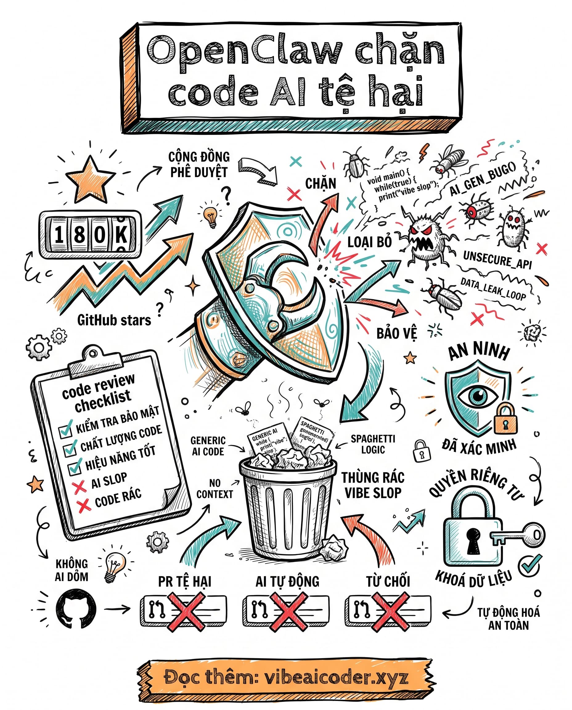 🤖 OpenClaw: Công Cụ AI Mã Nguồn Mở Ngăn Code Rác Tràn Vào Production