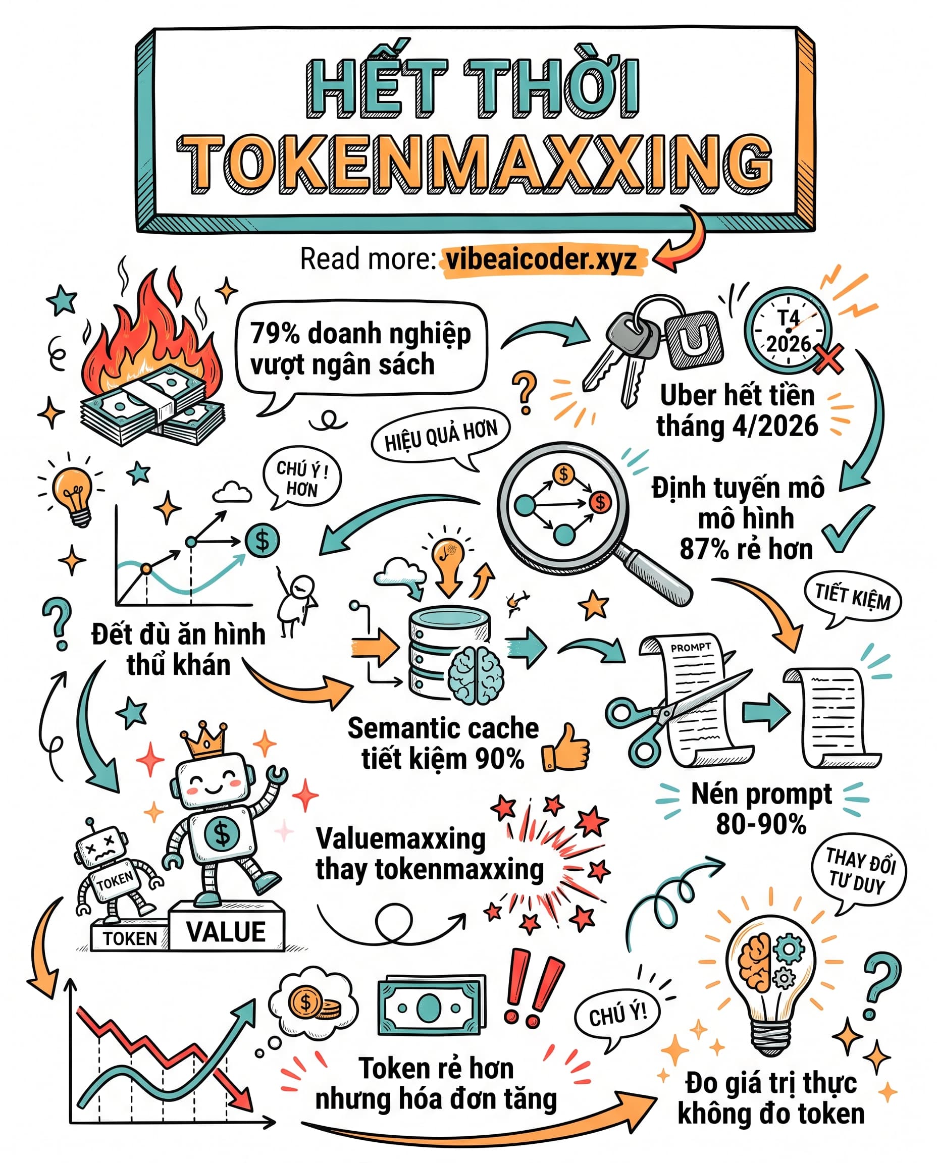 💡 Hết Thời Tokenmaxxing: Khi Hóa Đơn AI Khổng Lồ Buộc Doanh Nghiệp Phải Tỉnh Ngộ