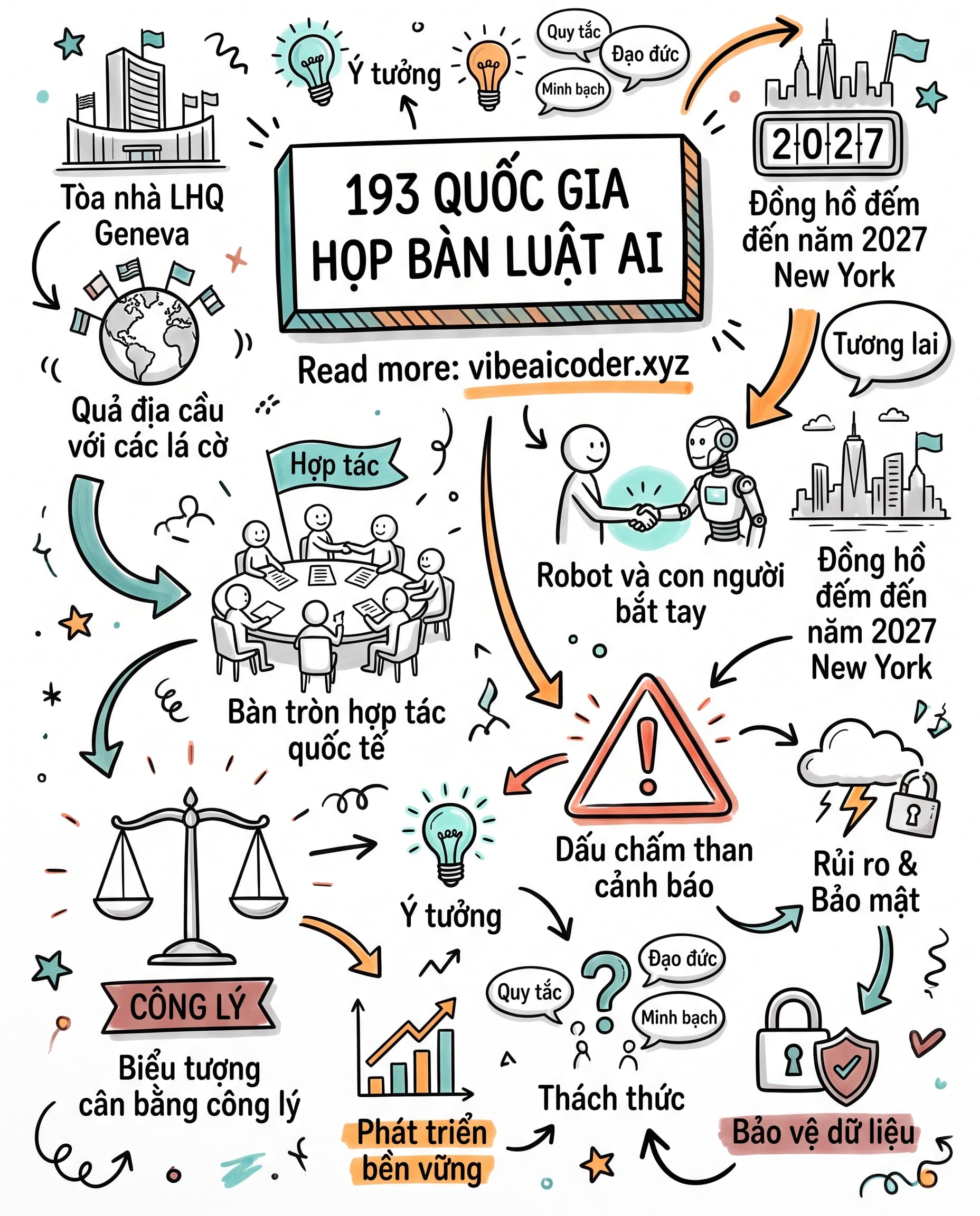 🌍 LHQ họp 193 nước tại Geneva, cảnh báo AI có thể gây "tổn hại thảm khốc"