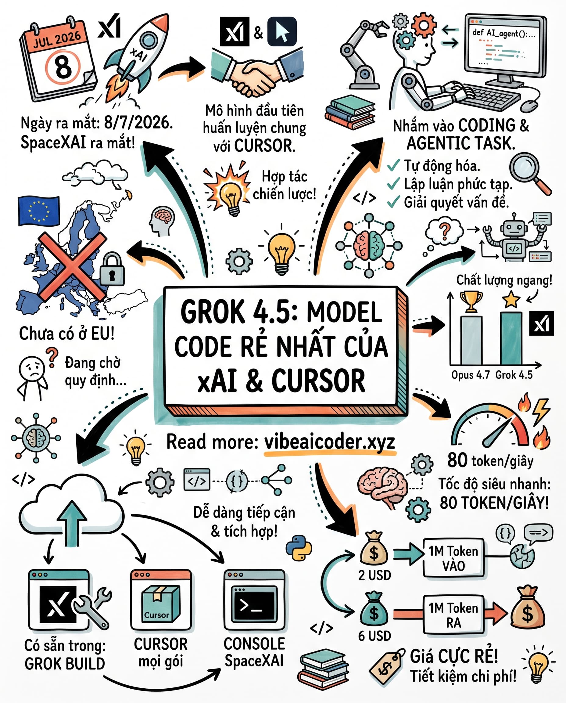 🚀 Grok 4.5: Model Code Rẻ Hơn Opus, Nhanh Gấp Đôi