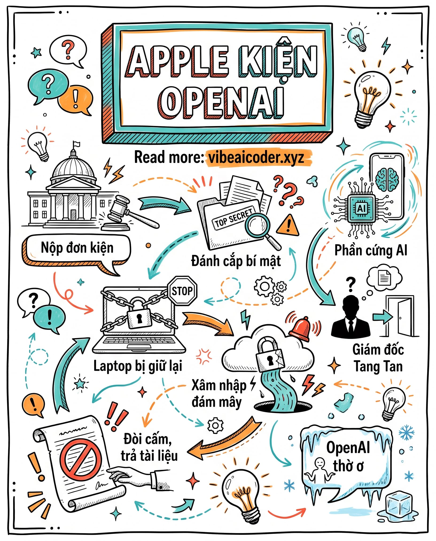 🍎 Apple Kiện OpenAI Vì Nghi Án Đánh Cắp Bí Mật Phần Cứng AI